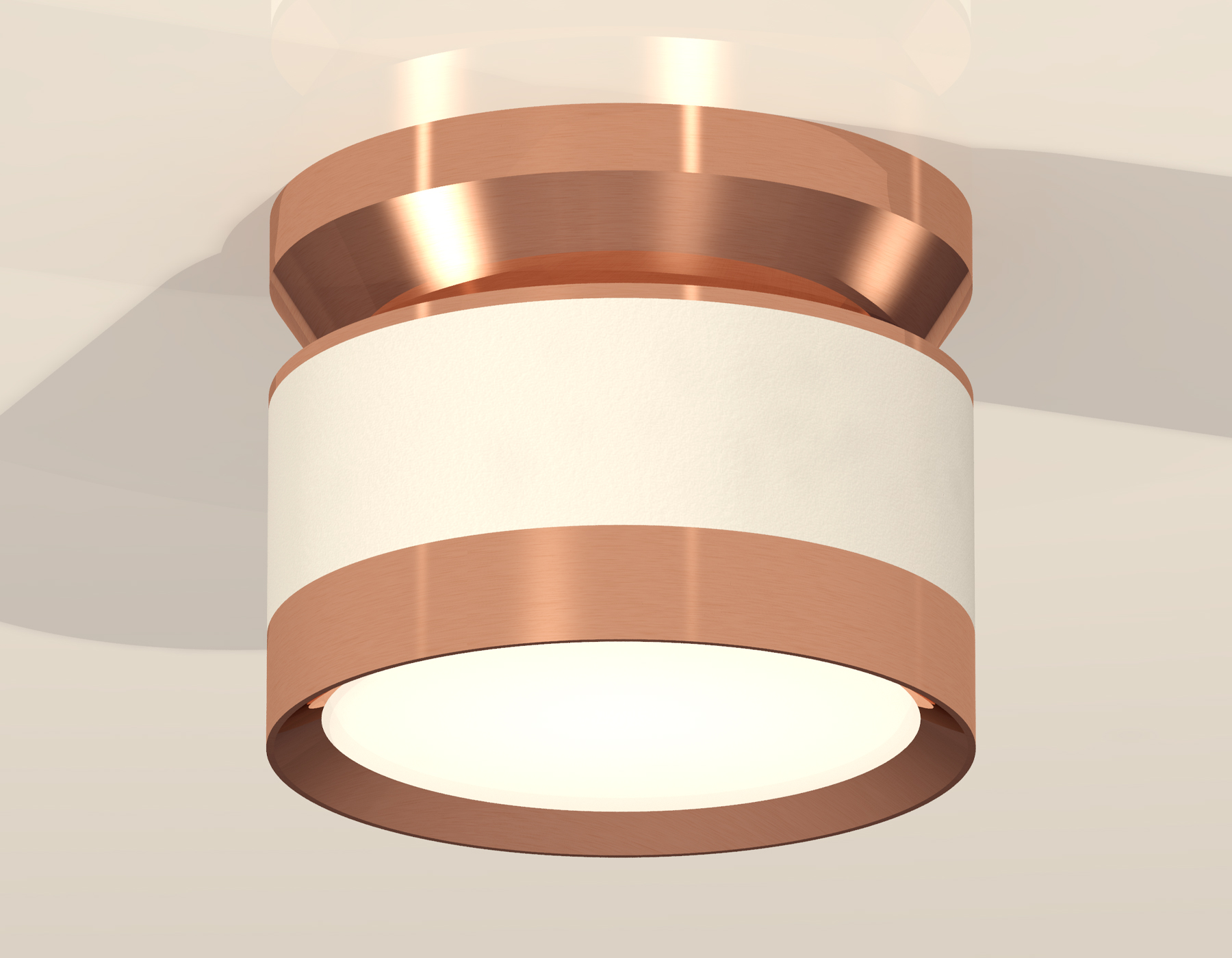 Накладной светильник XS8101065 SWH/PPG белый песок/золото розовое полированное GX53 (N8912, C8101, N8126)