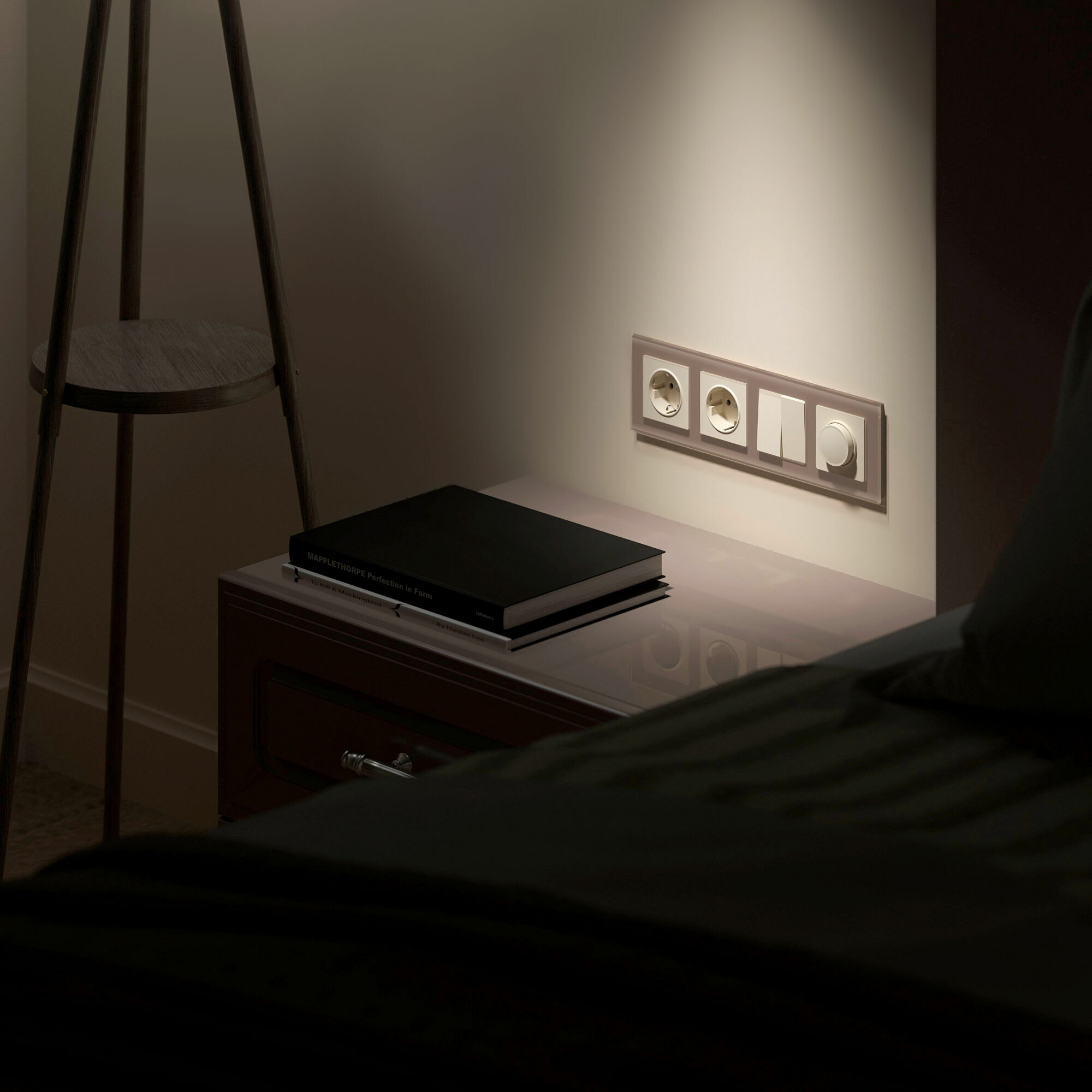 Рамка на 4 поста Favorit Werkel (латте, стекло) W0041142