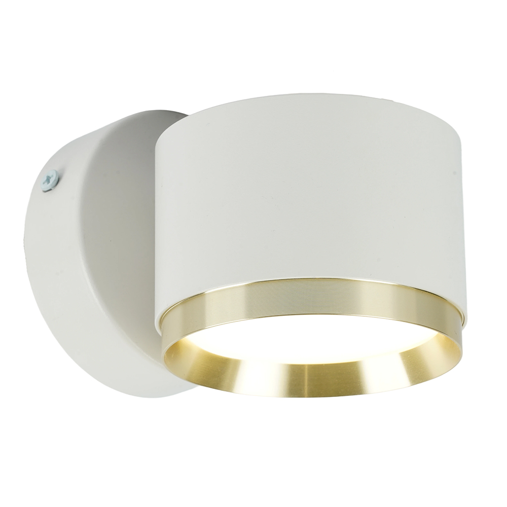 Светильник  настенный Feron HL4598  Barrel DUET 12W, 230V,GX53, белый + золото IP20