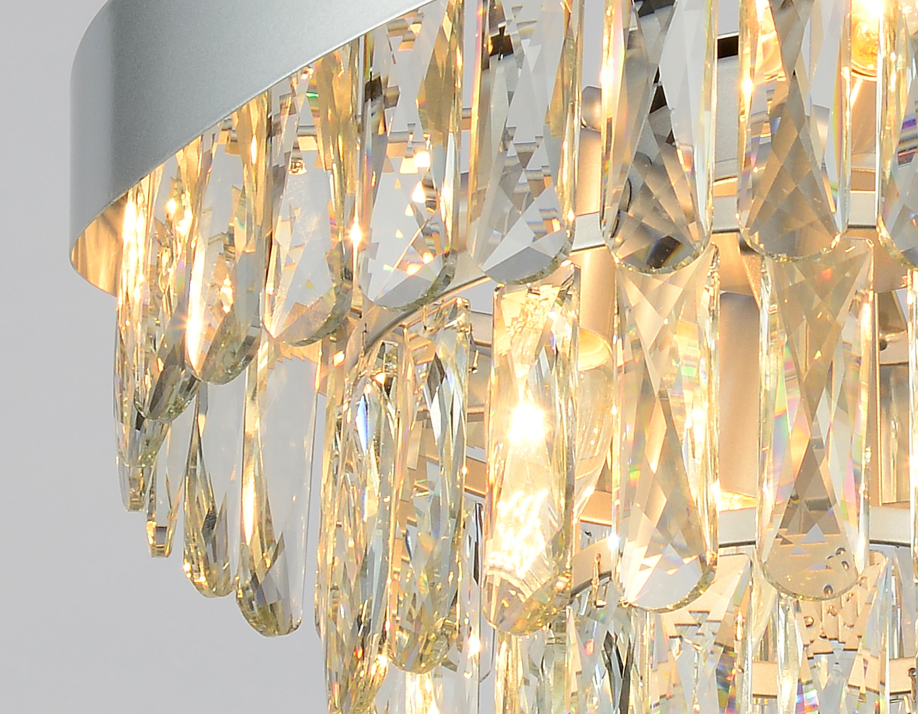 Подвесная люстра с хрусталем Ambrella TR5080 SL/CL серебро/прозрачный E14/6 max 40W