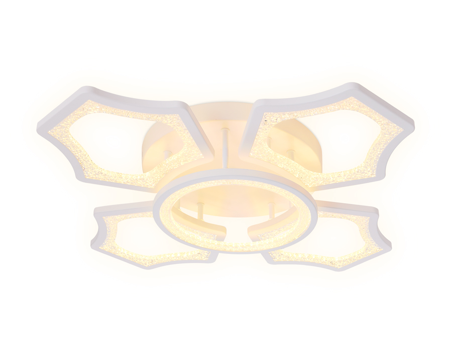 Потолочный светодиодный светильник с пультом Ambrella FA575/4+1 WH белый 106W 620*620*120 (ПДУ РАДИО 2.4G)