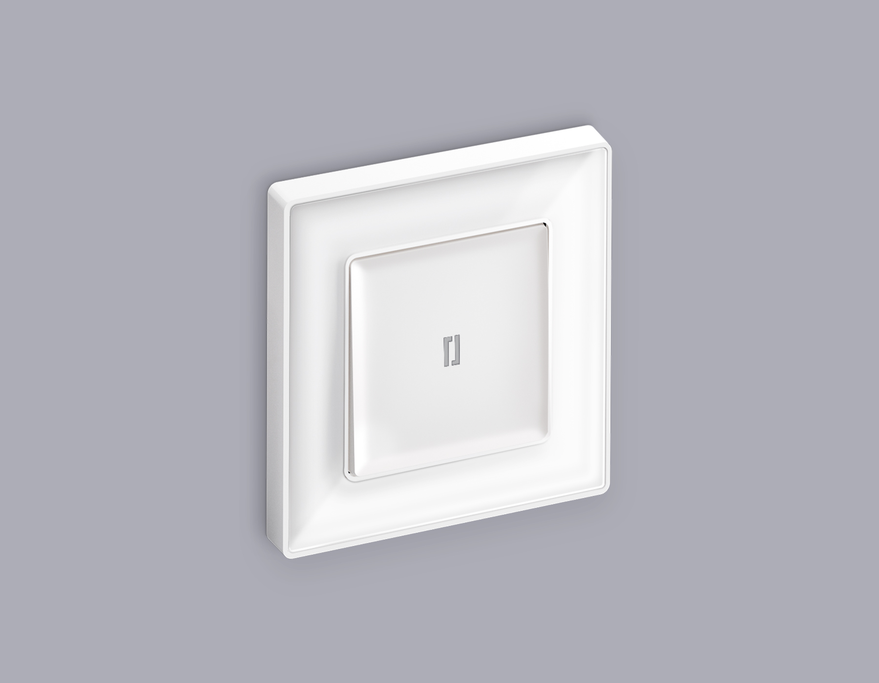 AP1220 Лицевая панель ALFA (Белый матовый) для 1-кл  выключателей с подсветкой QUANT