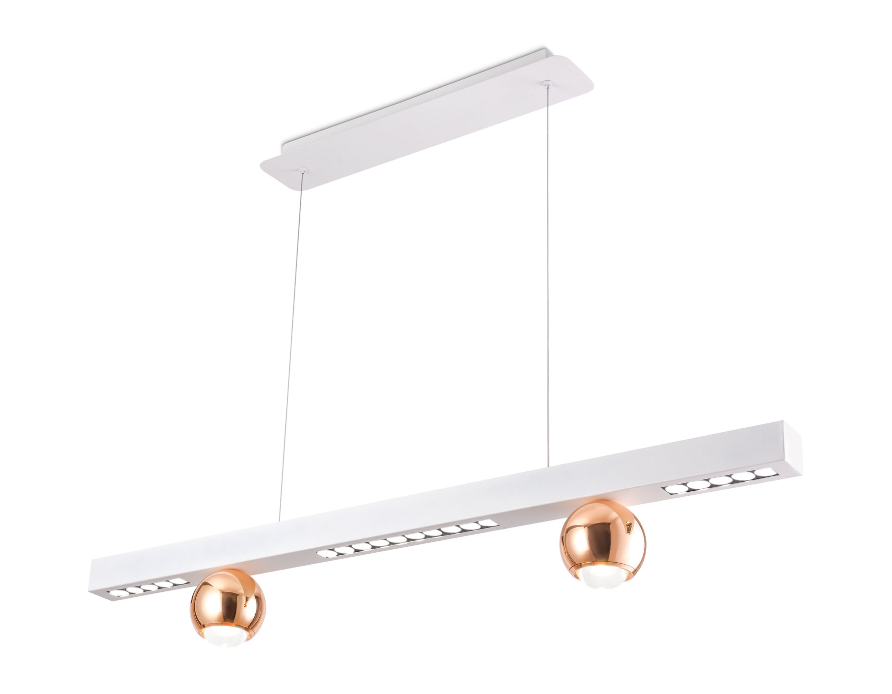 Подвесной светильник Ambrella FL5955 WH/GD белый/золото 4200K 18W 1000*70*1200 (Без ПДУ)