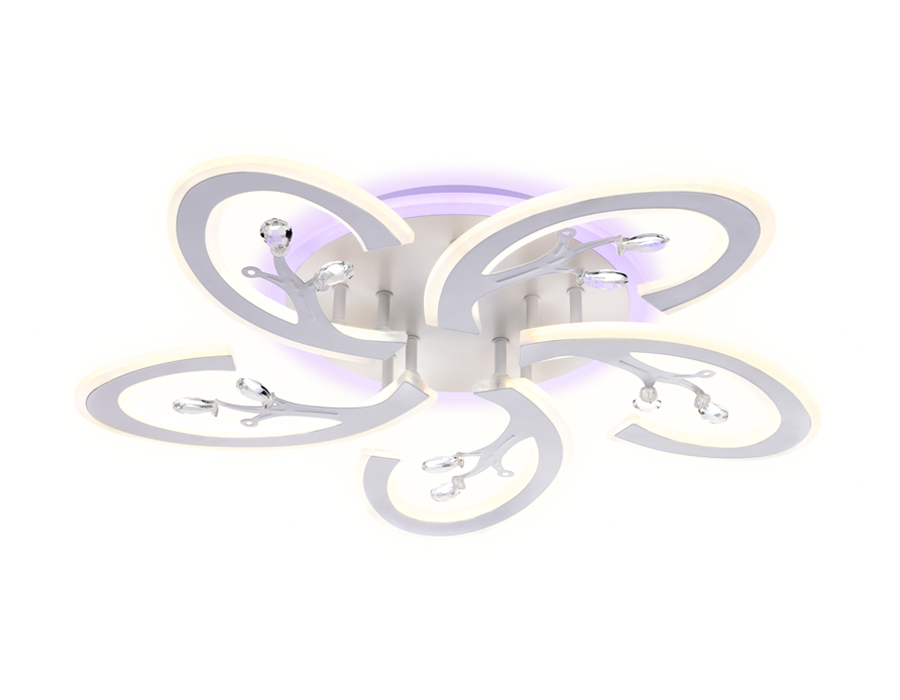 Потолочный светодиодный светильник с пультом Ambrella FA512/5 WH белый 120W 610*580*80 (ПДУ РАДИО 2.4G)