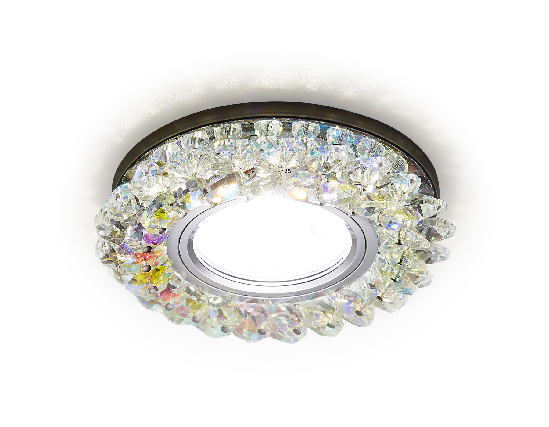 Встраиваемый светильник Ambrella S701 PR/CH/WH хром/перламутровый MR16+3W(LED WHITE)