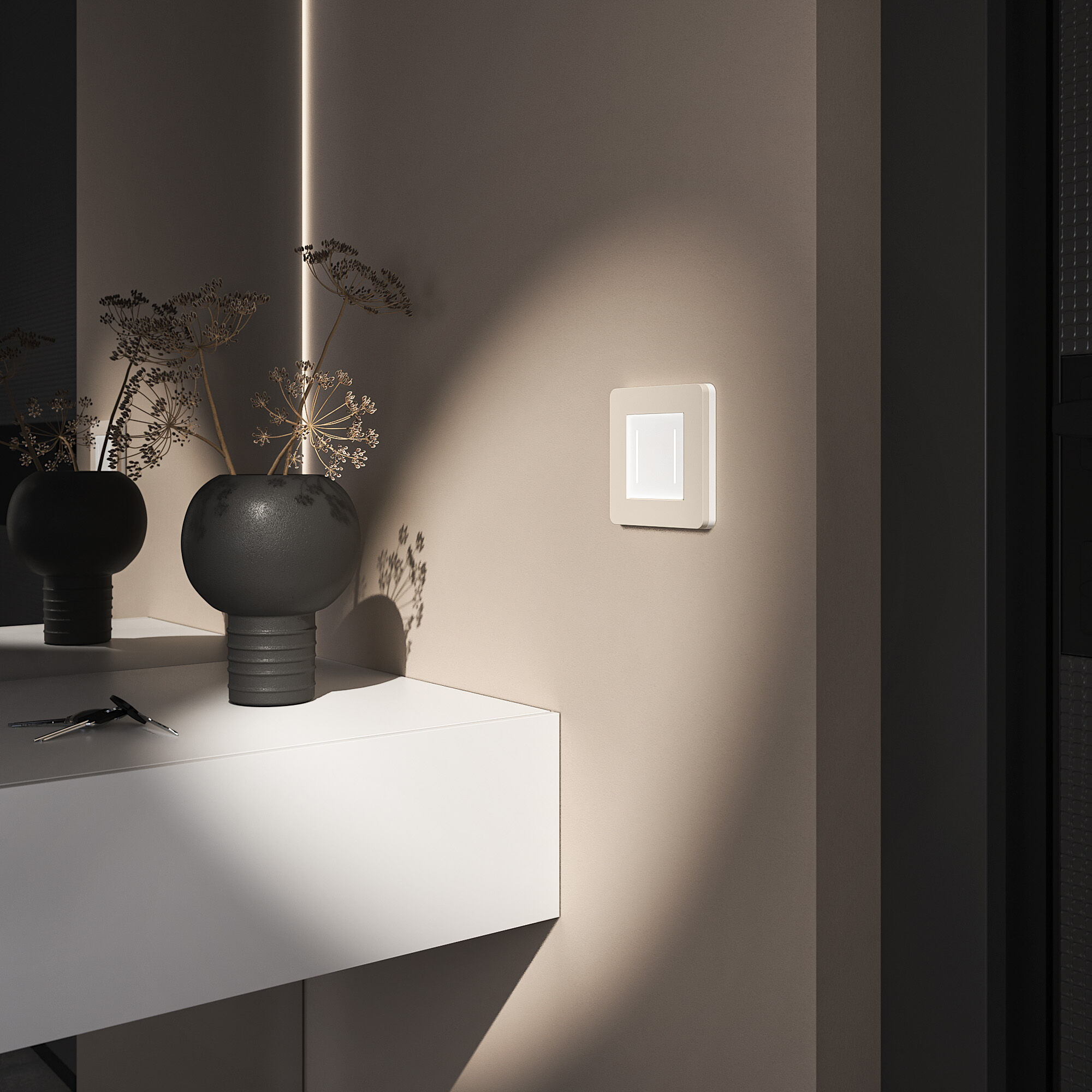 Рамка на 1 пост Split (айвори/белый,  soft-touch) W0013066