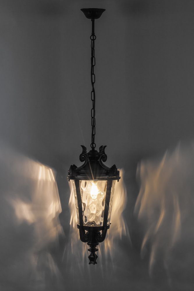 Светильник садово-парковый Feron PL4005 круглый на цепочке 60W 230V E27, черный