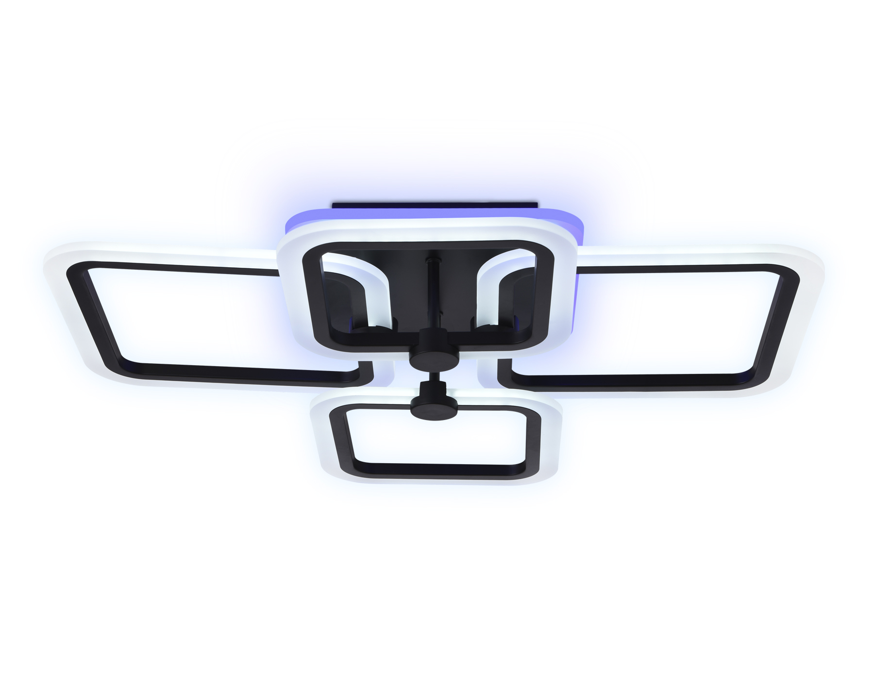 Потолочный светодиодный светильник с пультом Ambrella FA531/2+2 BK черный 105W 580*420*130 (ПДУ РАДИО 2.4G)