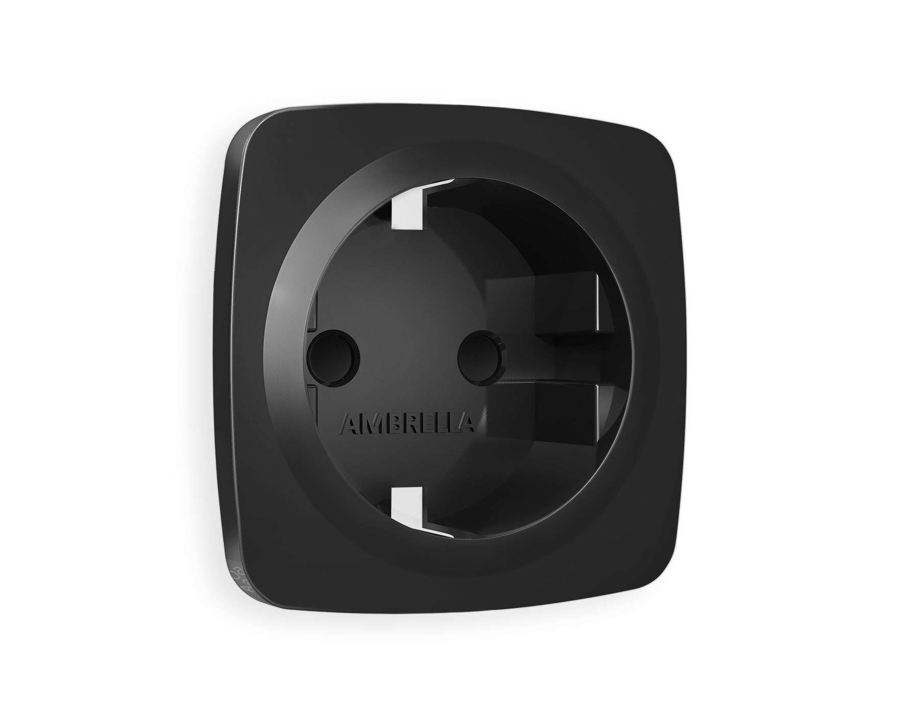 OP8070 Лицевая панель OMEGA (Черный матовый) для электрической розетки с/з со шторками QUANT