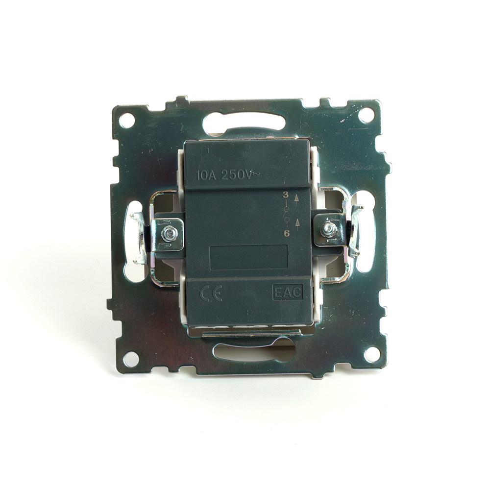 Выключатель 1-клавишный c индикатором (механизм), STEKKER, GLS10-7101-08, 250В, 10А, серия Катрин, золото