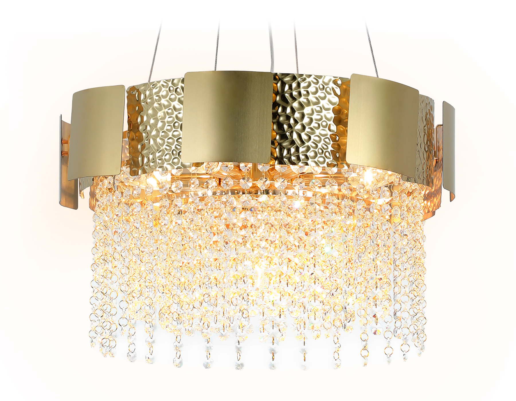 Подвесная хрустальная люстра Ambrella TR5245/7 GD/CL золото/прозрачный E14/7 max 40W D500*630