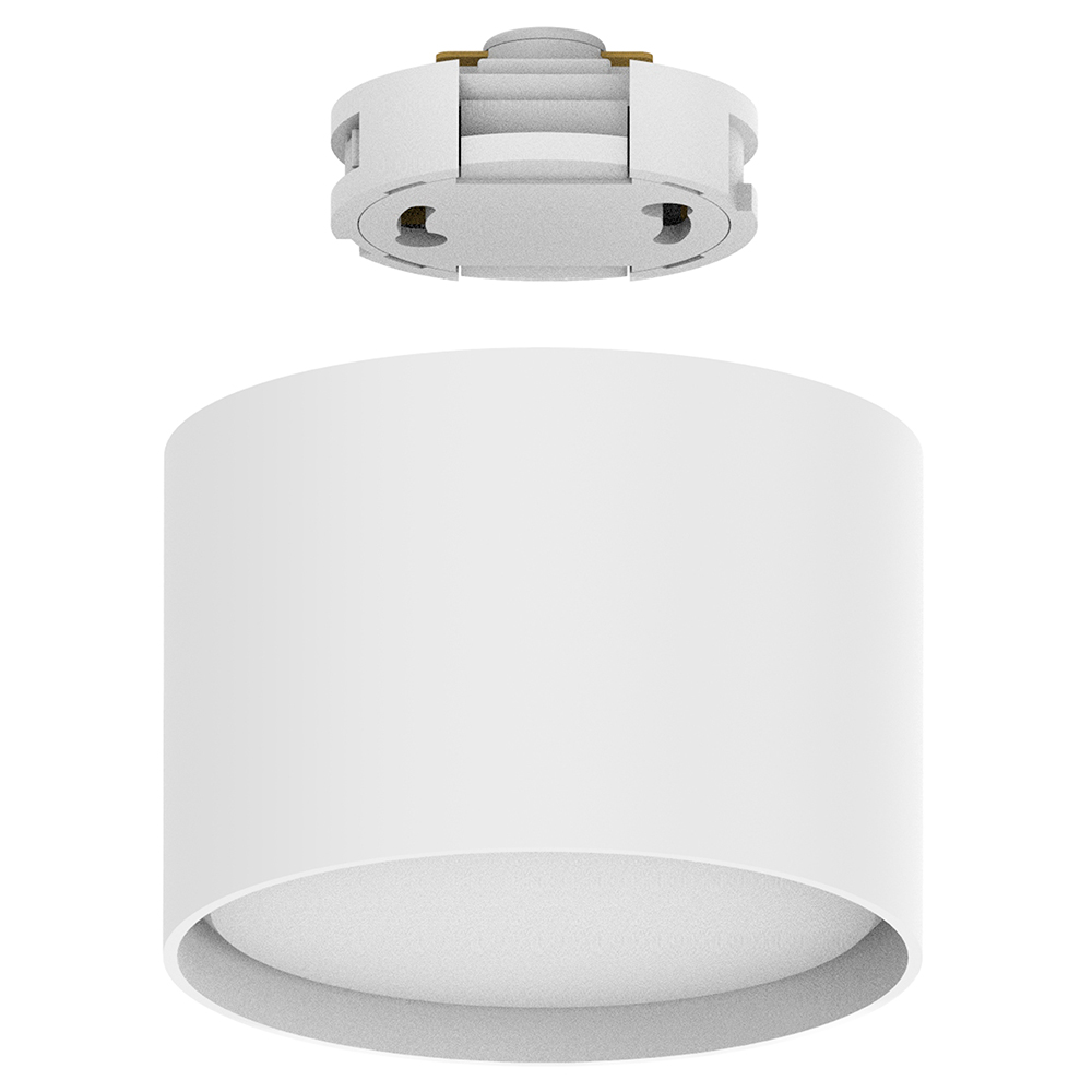 Светильник Feron AL134 трековый однофазный на шинопровод под лампу GX53, белый Светильник Feron AL134 трековый однофазный на шинопровод под лампу GX53, белый