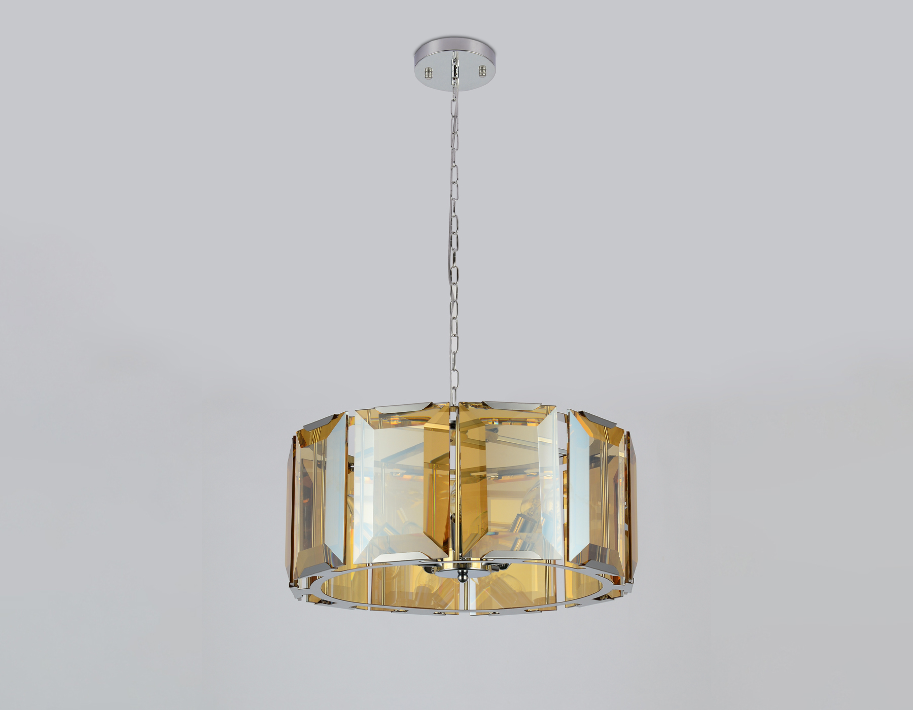 Подвесная люстра с хрусталем Ambrella TR5133 CH/TI хром/янтарь E14/5 max 40W