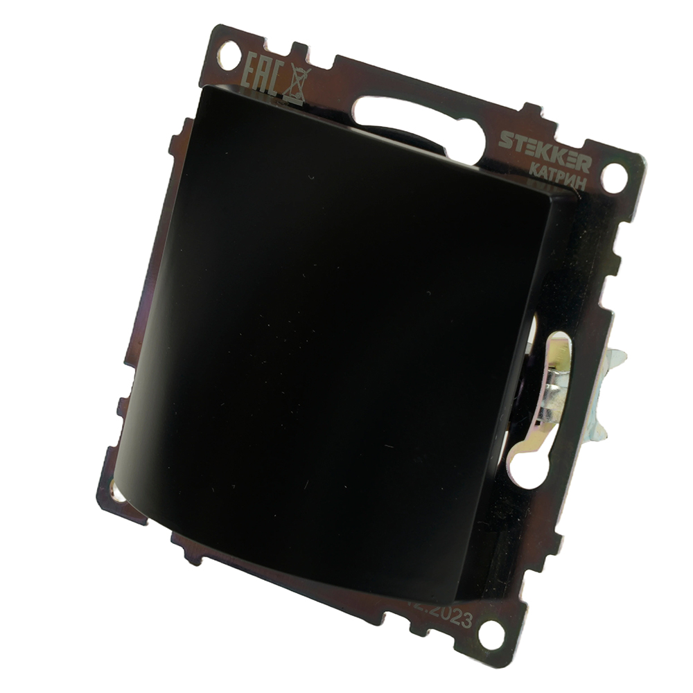 Кабельный вывод (механизм), STEKKER, серия Катрин, черный, GLS00-7116-05