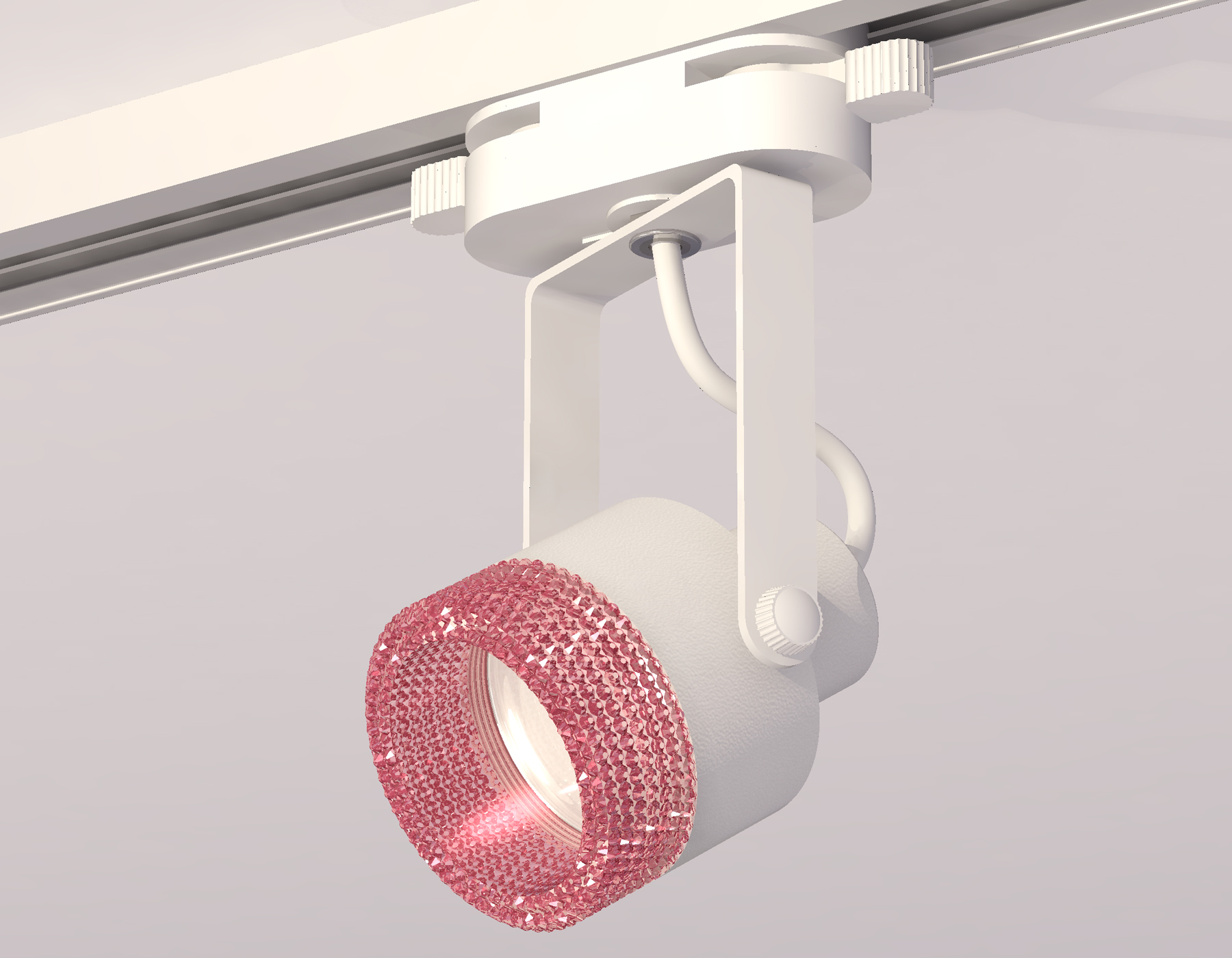 Трековый однофазный светильник XT6601062 WH/PI белый/розовый MR16 GU10 (C6601, N6152)