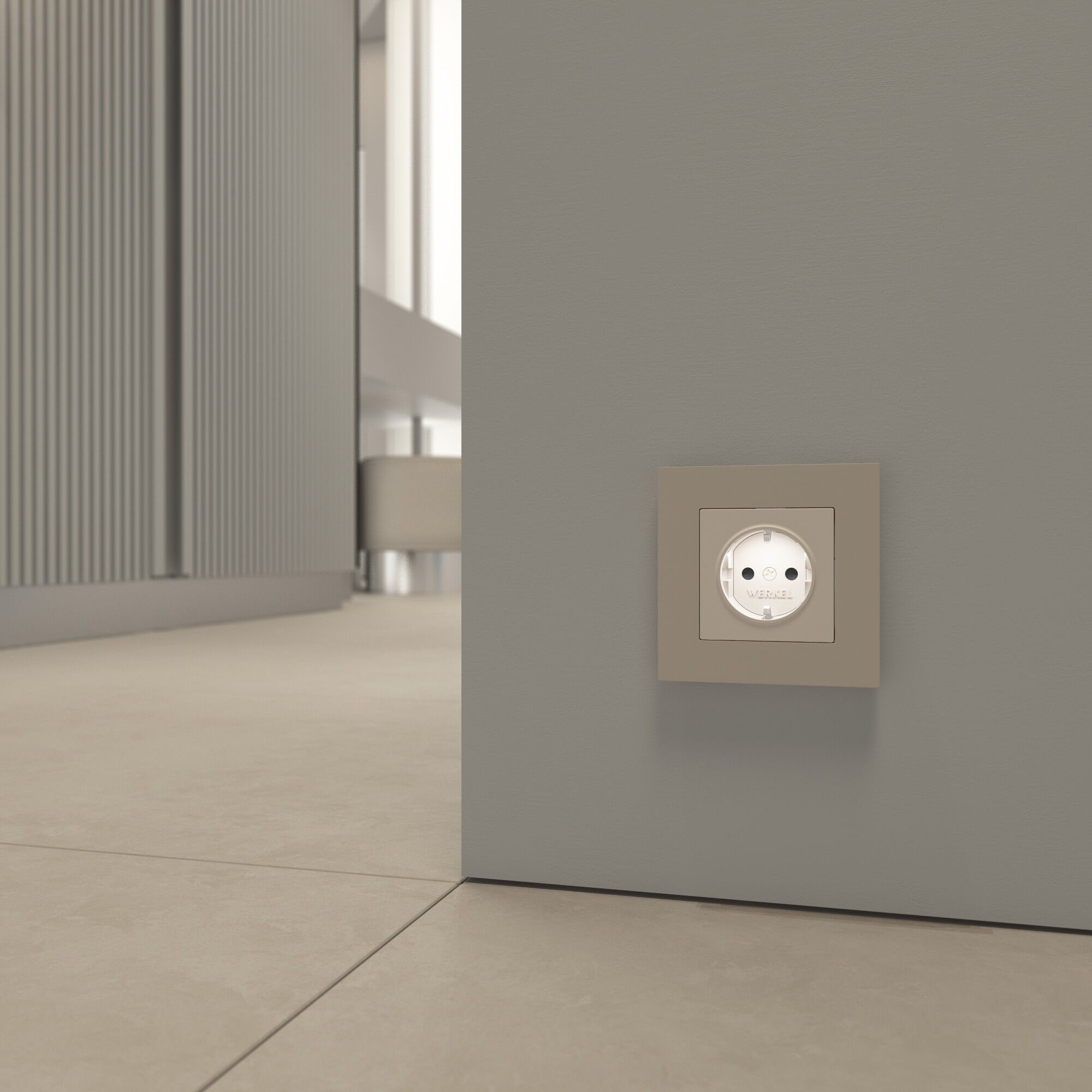 W1171462/ Розетка с подсветкой W (айвори матовый) W1171462