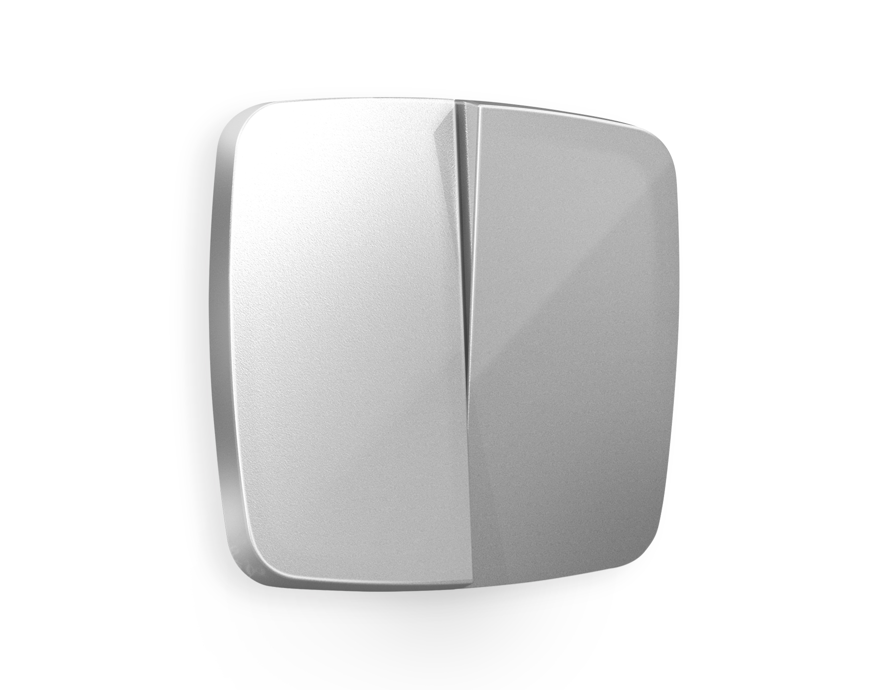 OP4030 Лицевая панель OMEGA (Серебро глянец) для 2-кл выключателей QUANT