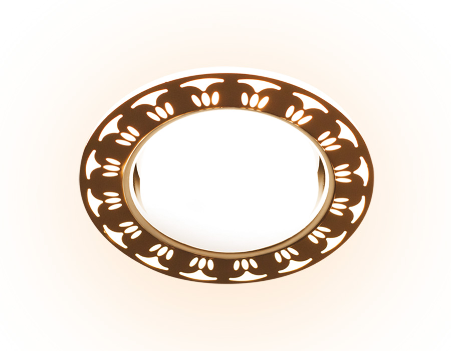 Встраиваемый светильник Ambrella G433 WH/WW белый/матовый GX53+3W(LED WARM)