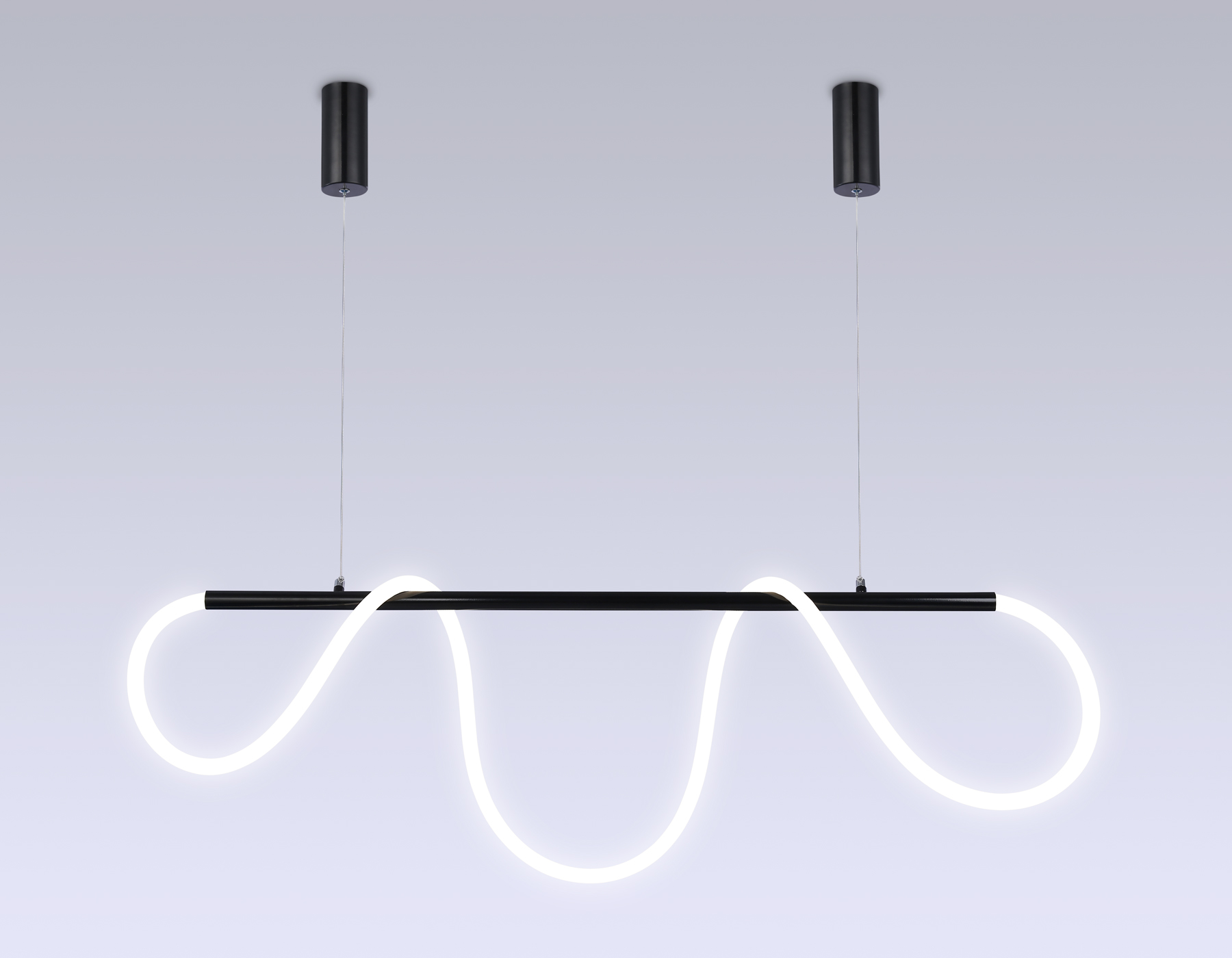 Подвесной светильник Ambrella FL10533 DCH черный хром 3000K/4200K/6400K 53W 1000*24*1200 (ПДУ РАДИО 2.4G)