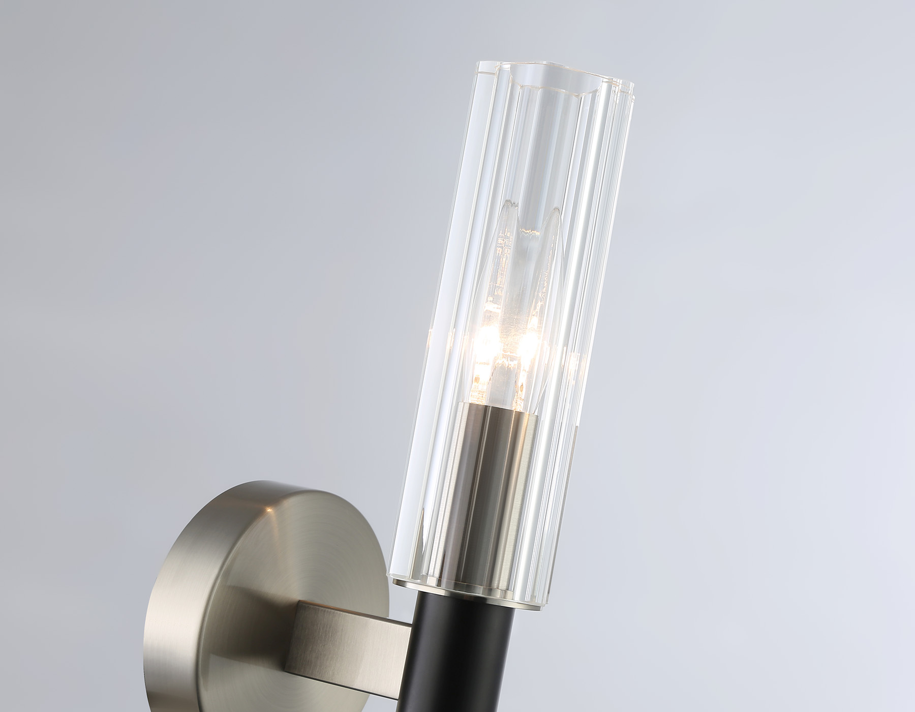 LH55507 SN/BK/CL сатин никель/черный/прозрачный E14 max 40W 120*100*250