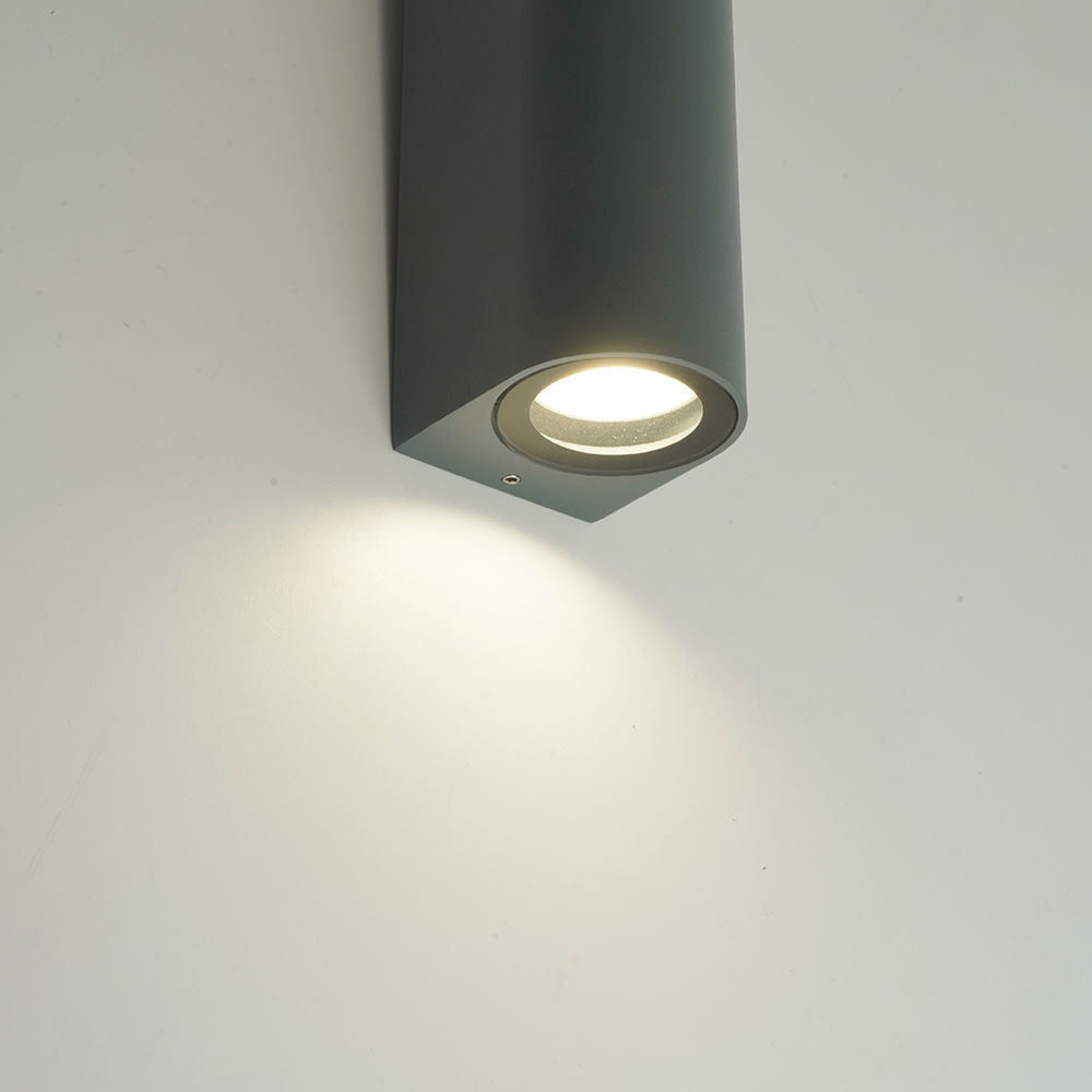 Светильник садово-парковый Feron DH024, на стену, 2*GU10 MR11 230V, серый