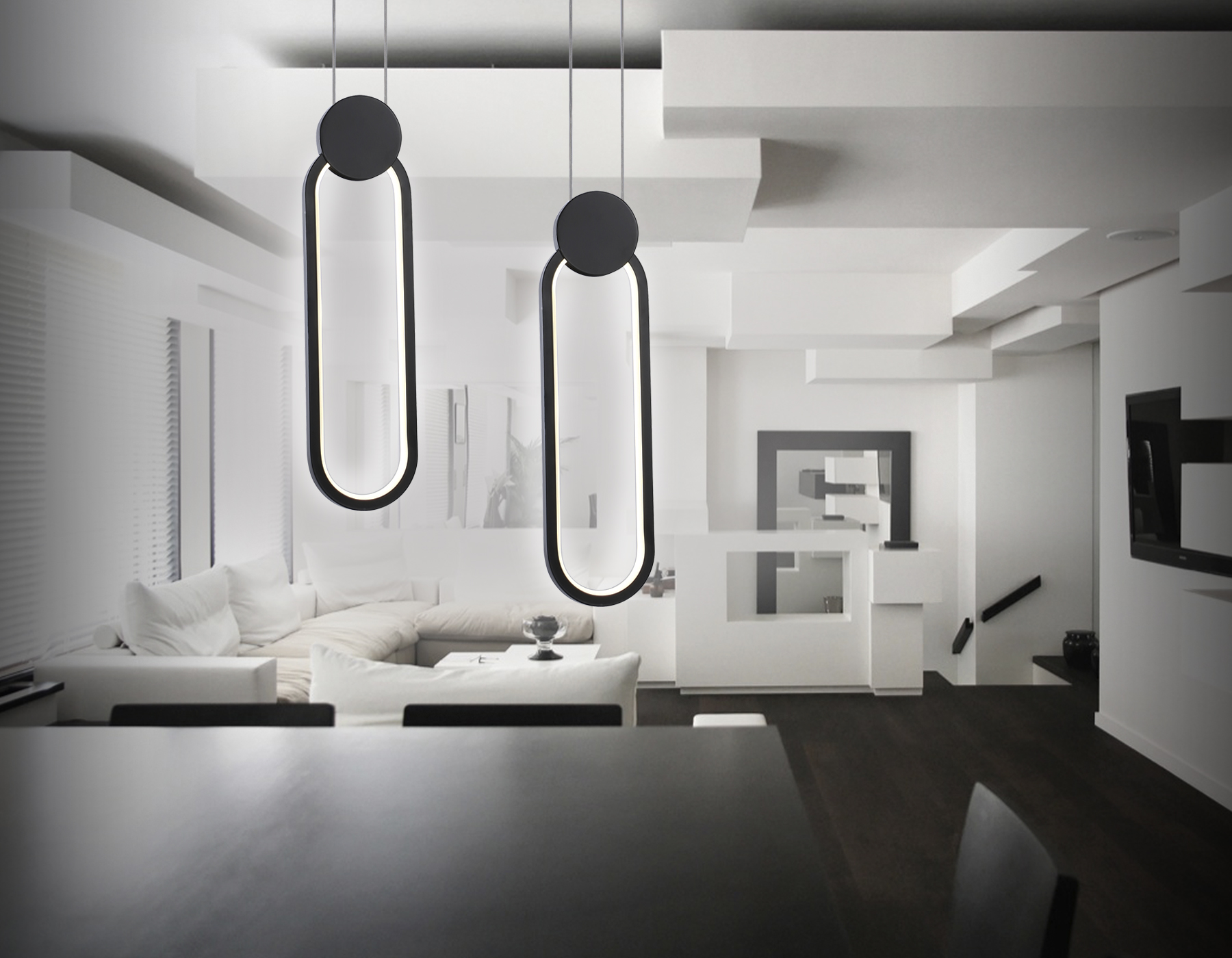 Подвесной LED светильник FL5262 BK черный 12W 4200K 100*20*1200 (без ПДУ)