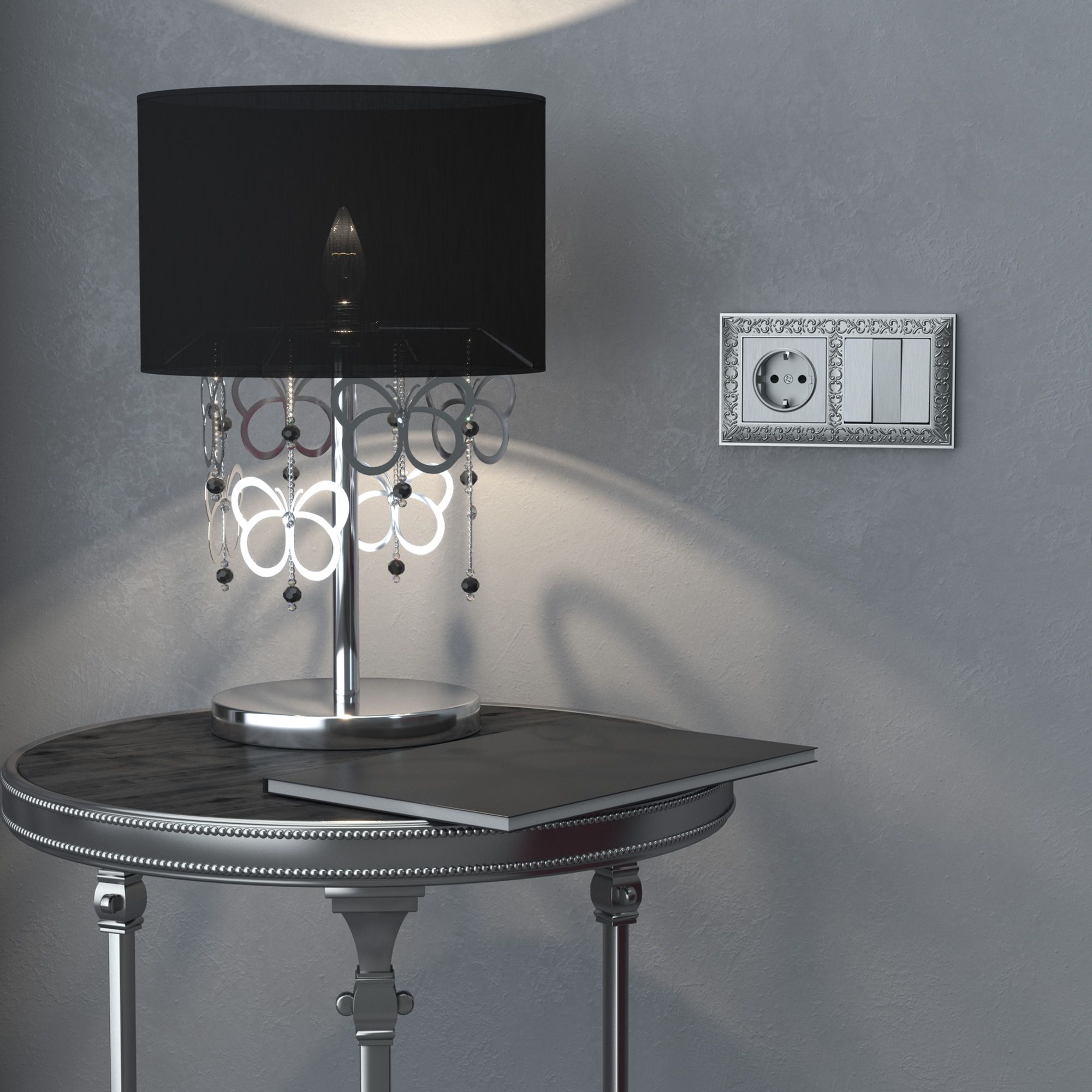 Рамка на 2 поста Werlel Antik (матовый хром) WL07-Frame-02