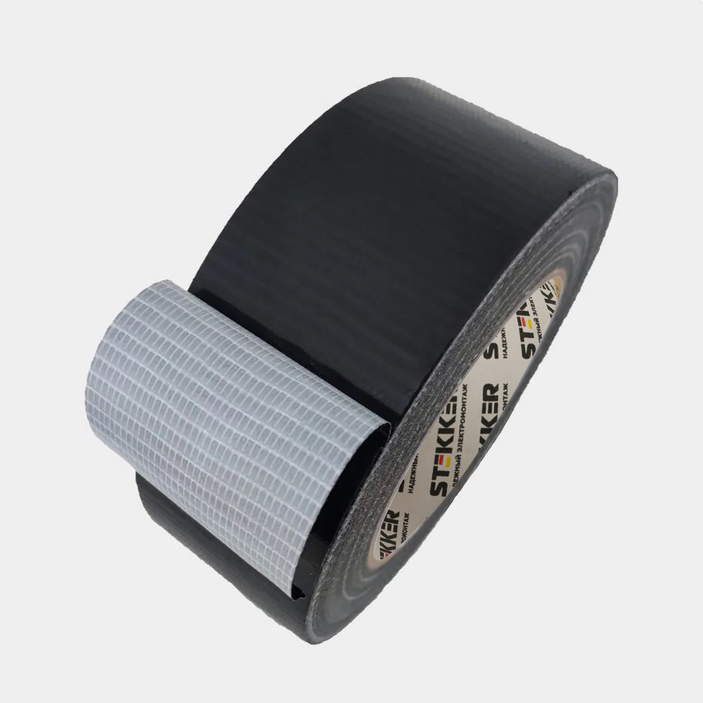 Армированная клейкая лента STEKKER INTP4-01748-40 0,17*48 мм, 40м, на тканевой основе, черный
