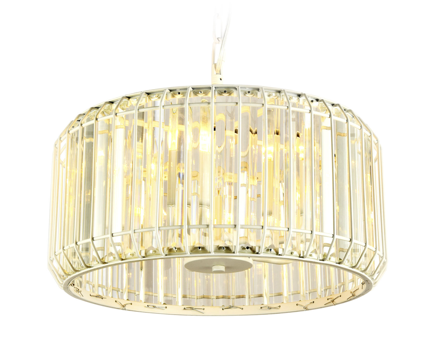 Подвесная люстра Ambrella с хрусталем TR5810 белый/прозрачный E14/5 max 40W D400*650