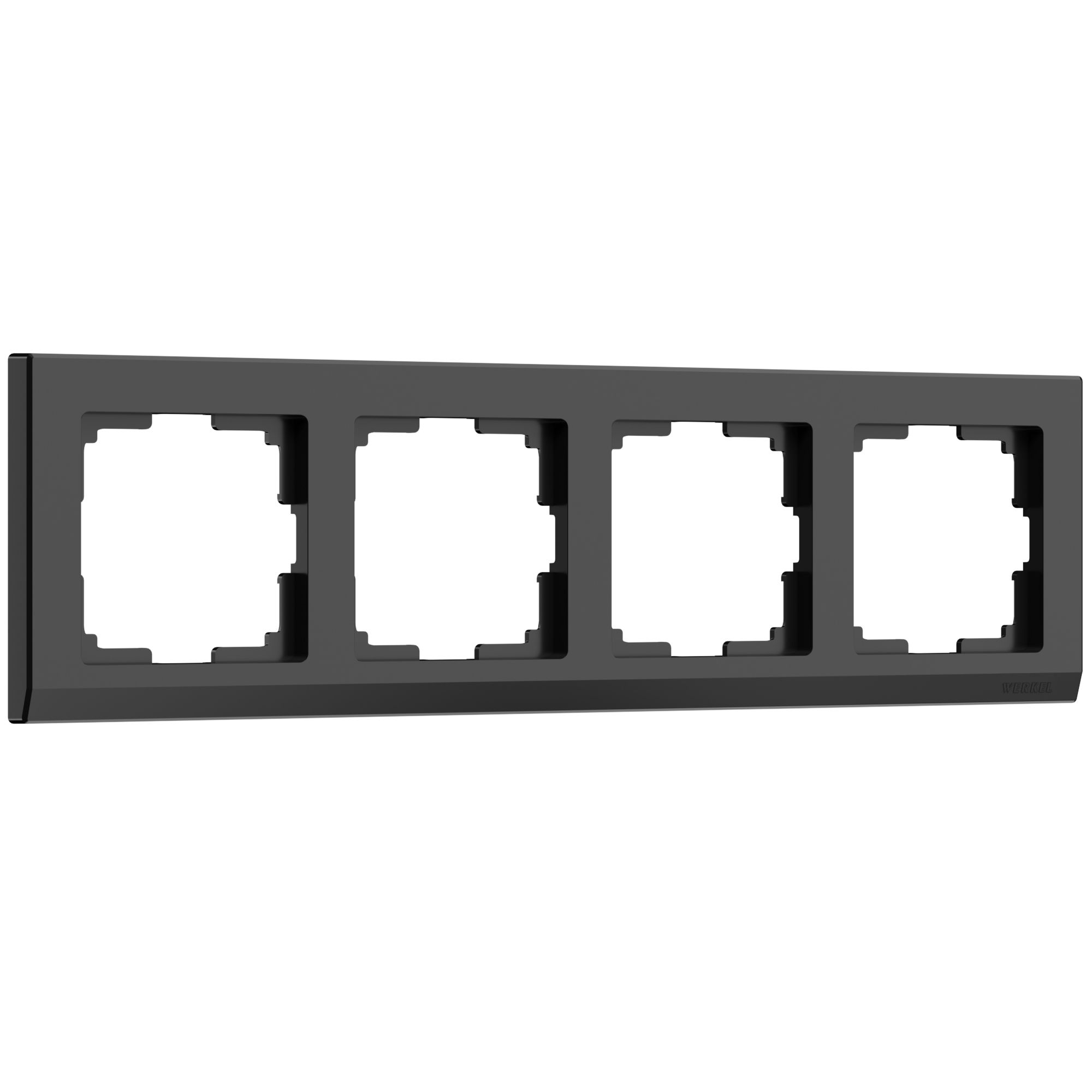Рамка WERKEL Stark на 4 поста (черный) WL04-Frame-04-black / W0041808 / a029217