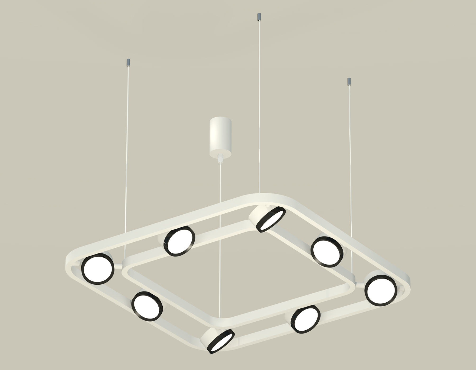 Подвесной светильтник Ambrella XB9177101/8 SWH/PBK белый песок/черный полированный GX53 (C9177, N8113)