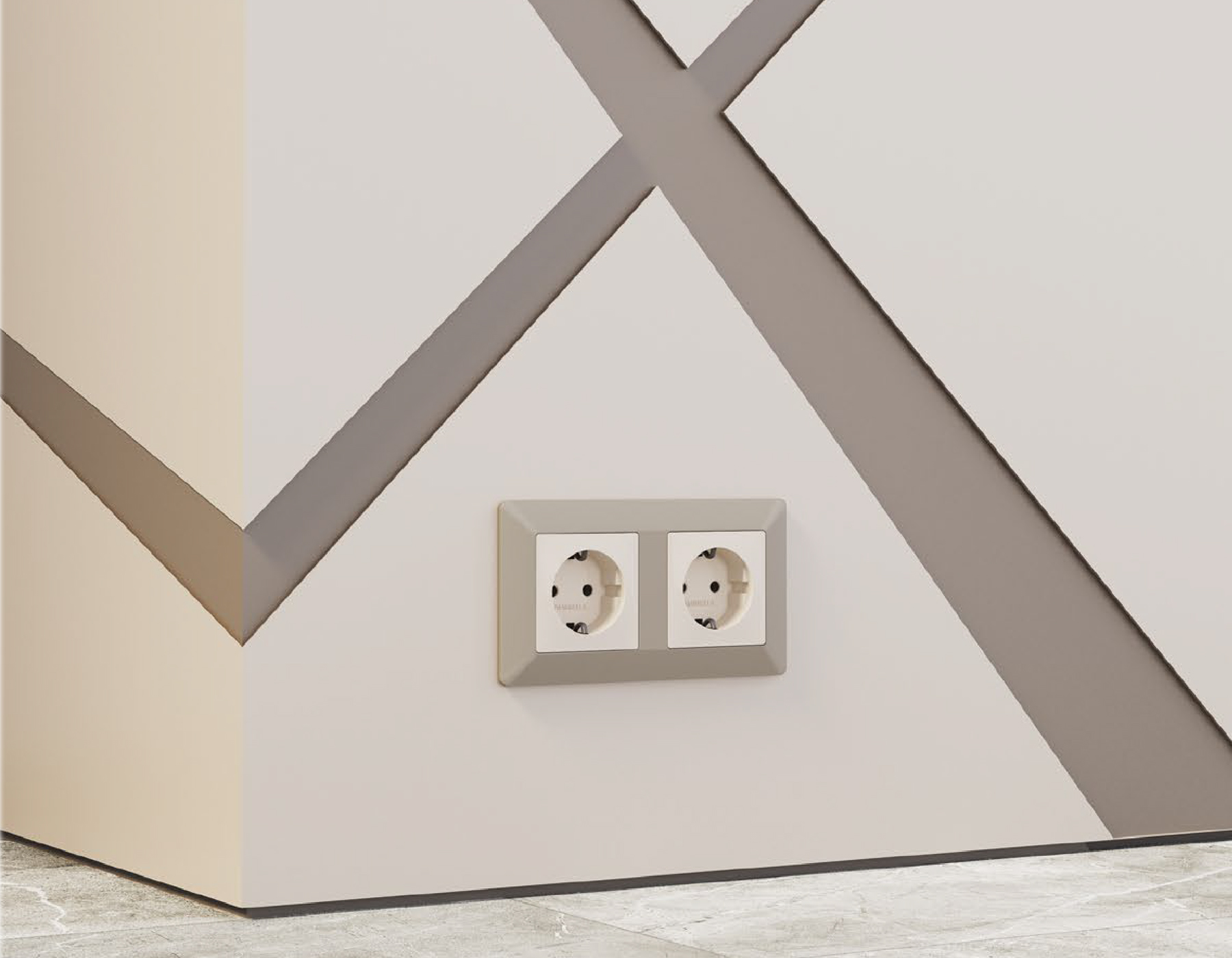 AF110361 Рамка ALFA Line (Серо-бежевый матовый) 1-ая