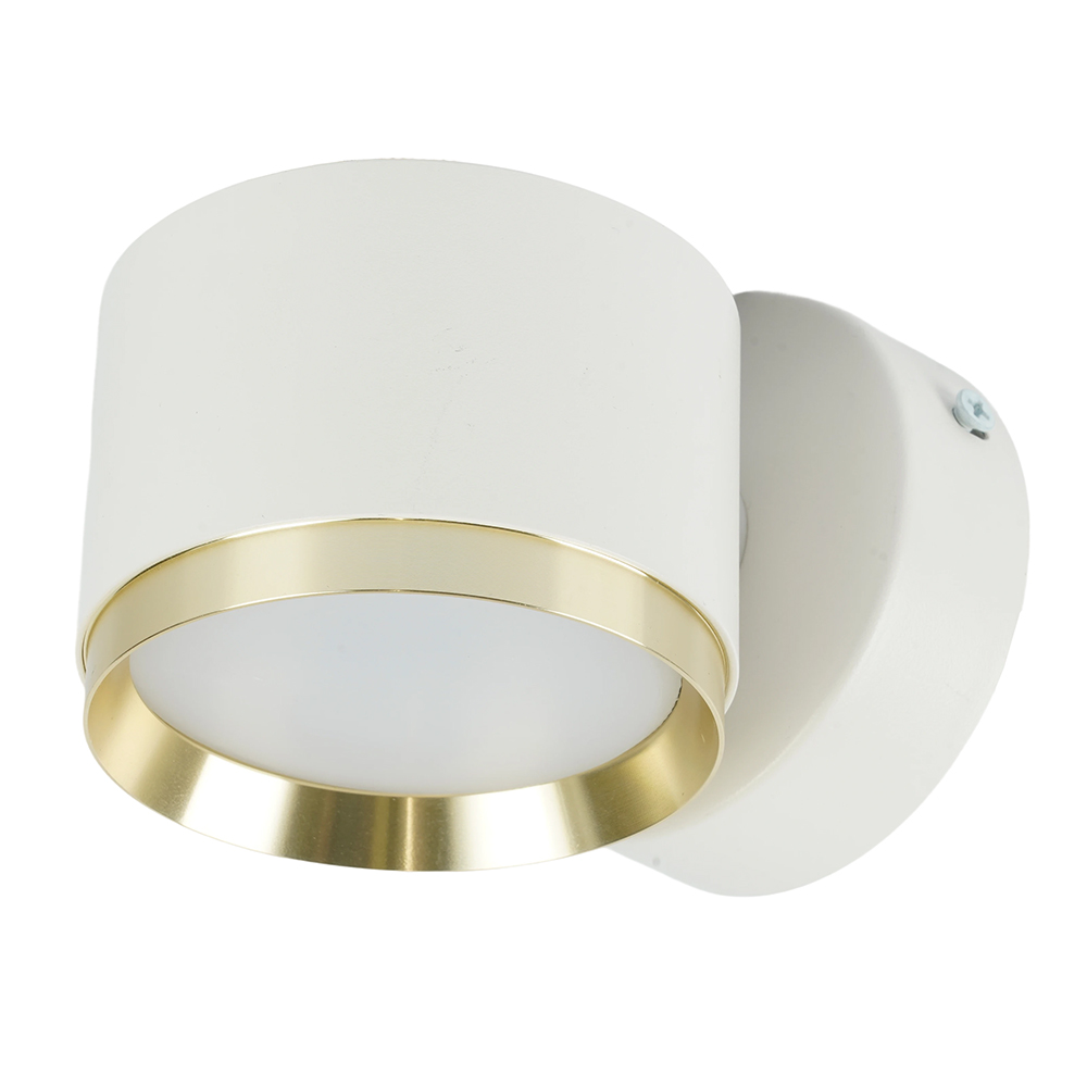 Светильник  настенный Feron HL4598  Barrel DUET 12W, 230V,GX53, белый + золото IP20