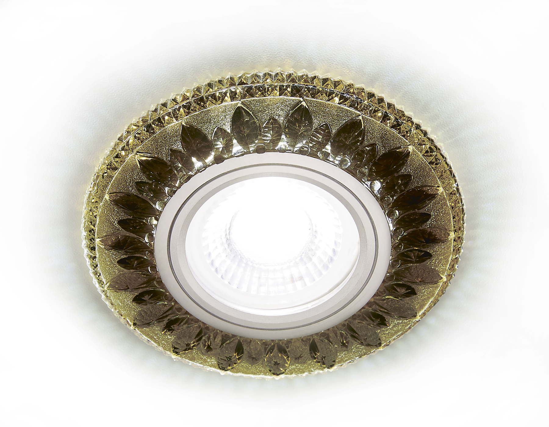 S305 BR хром/коричневый хрусталь/MR16+3W(LED COLD)