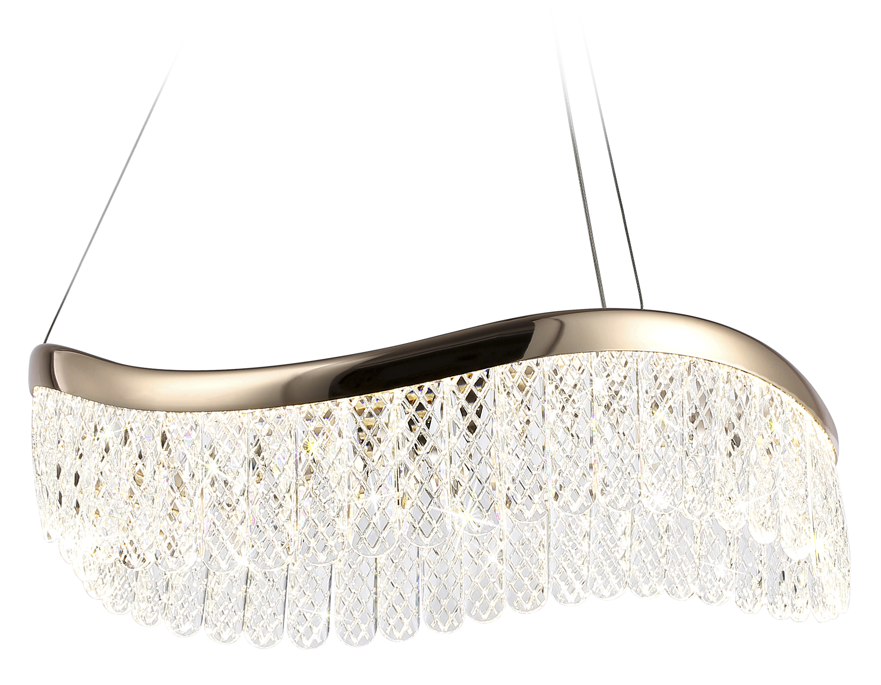 Подвесной LED светильник TR49717 GD золото 34W 3000K/4200K/6400K D500*1010 (Без ПДУ)