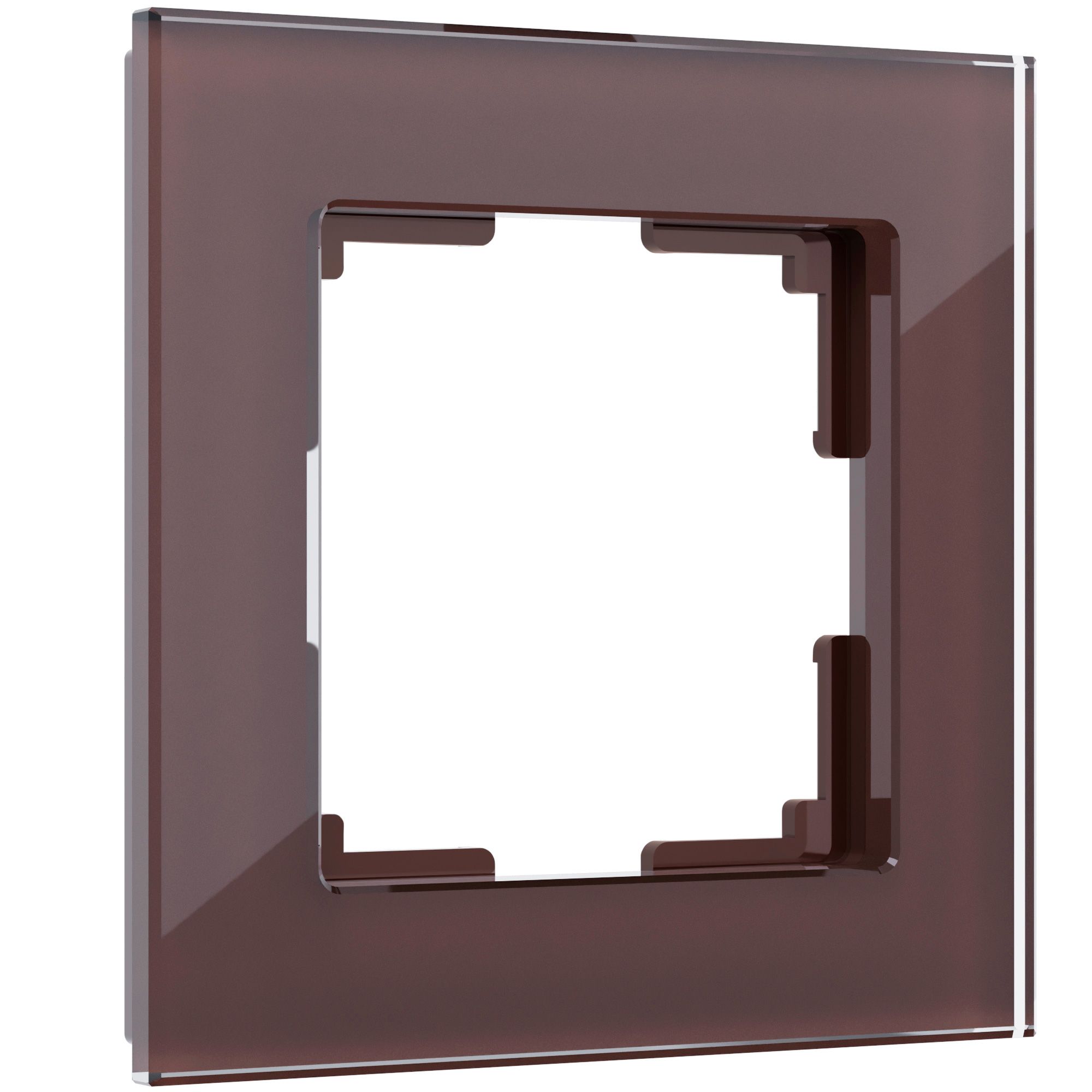 Рамка WERKEL Favorit на 1 пост (мокко, стекло) WL01-Frame-01 / W0011118 / a031792