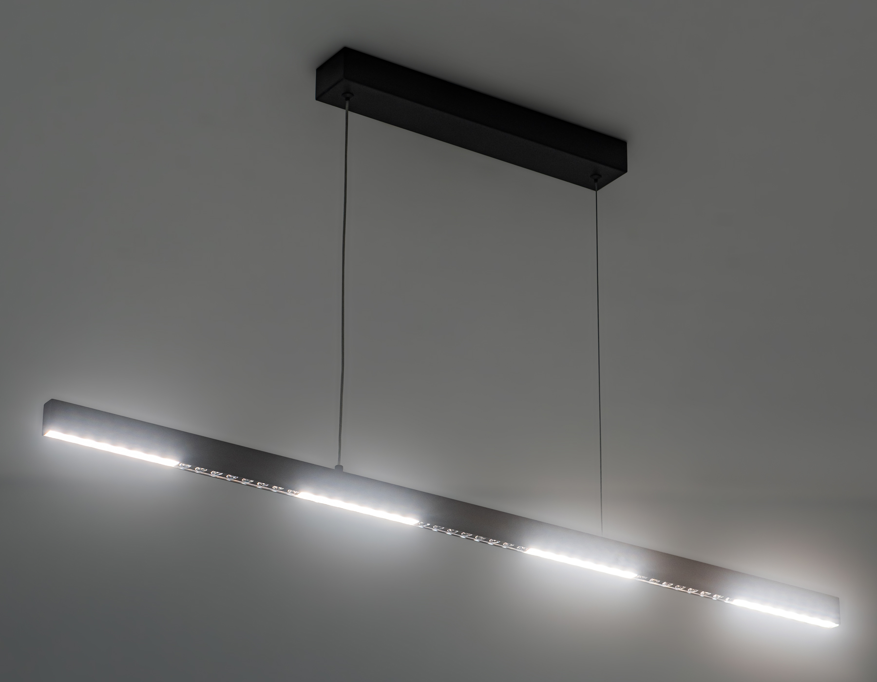 Подвесной LED светильник FL5832 BK черный 25W 3000K/4200K/6400K 1037*17.5*750 (без ПДУ)