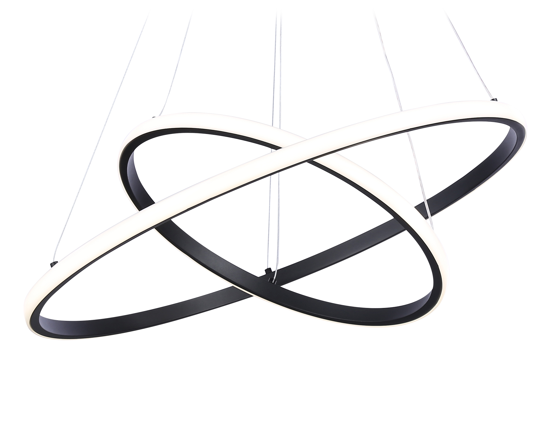 Подвесной светильник Ambrella FL40812/2 BK черный 4200K 45W D400/600*1200 (Без ПДУ)