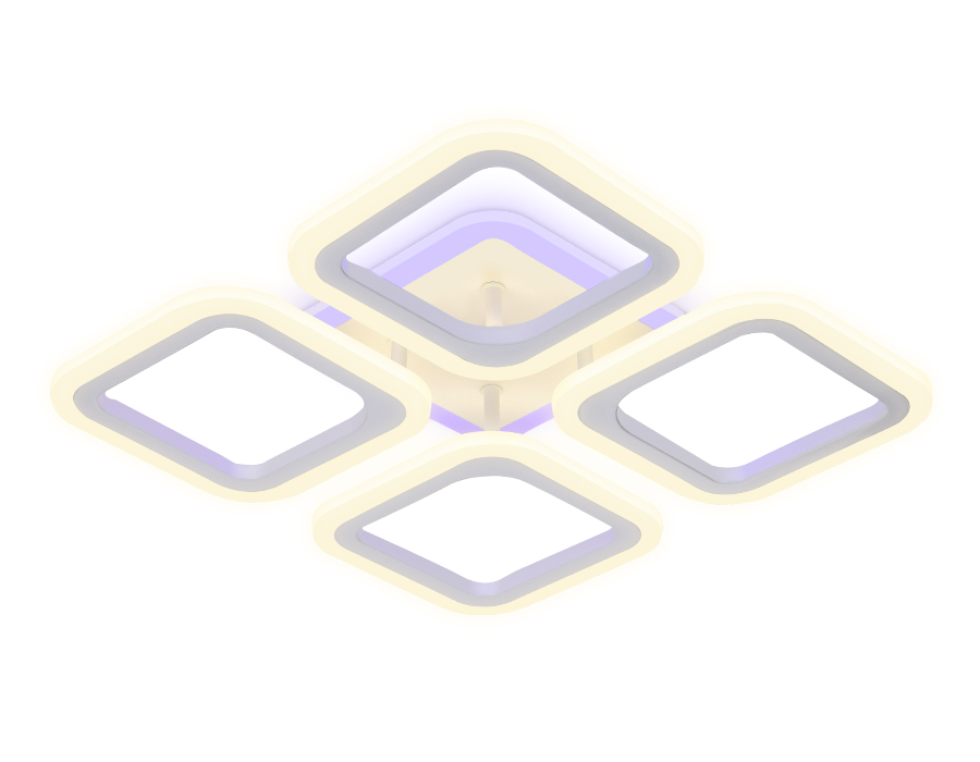 Потолочный светодиодный светильник Ambrella с пультом FA441 белый 72W 520*520*80