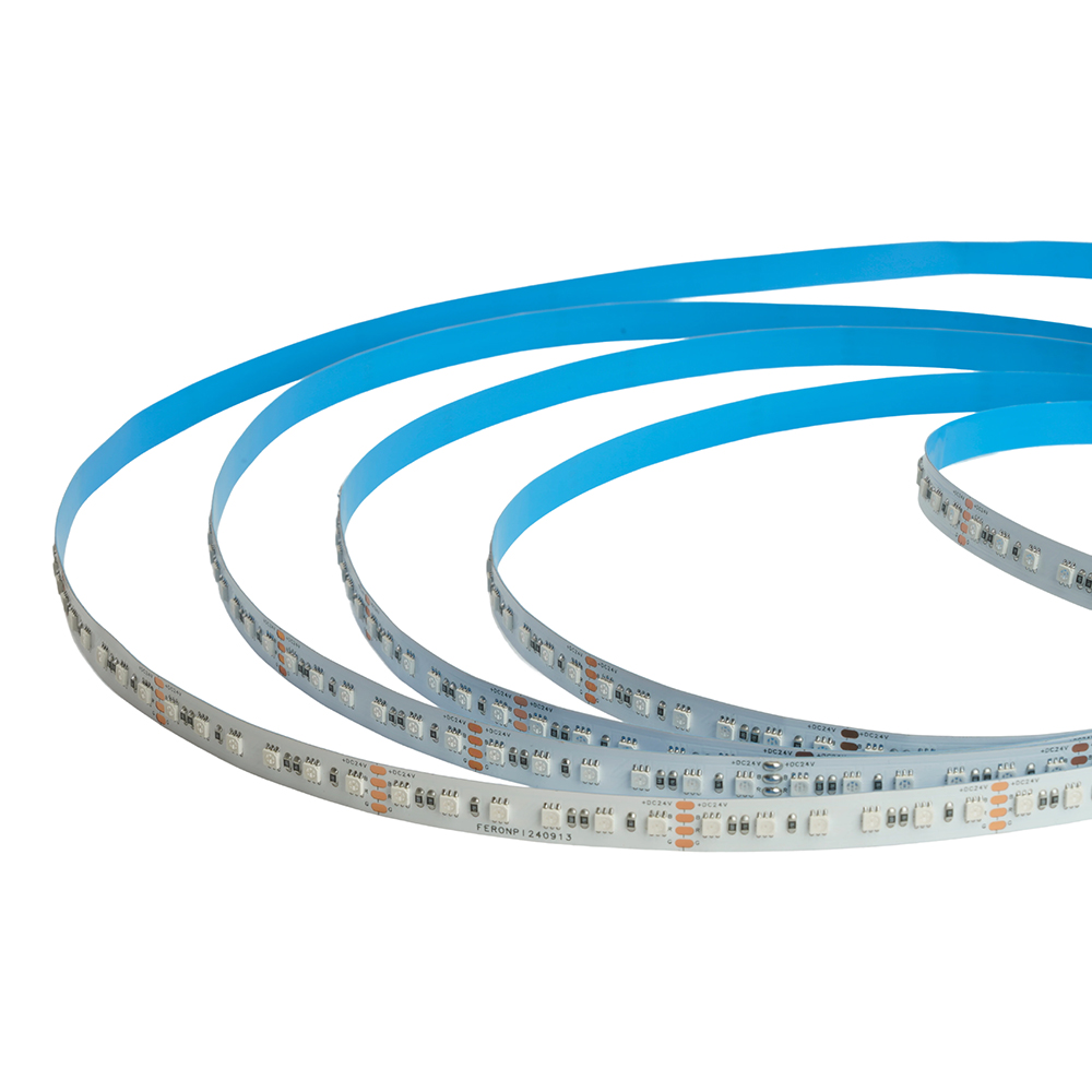 Светодиодная LED лента Feron LS501, 120SMD(5050)/м 11Вт/м 24V 5000*10*1.5мм RGB IP20