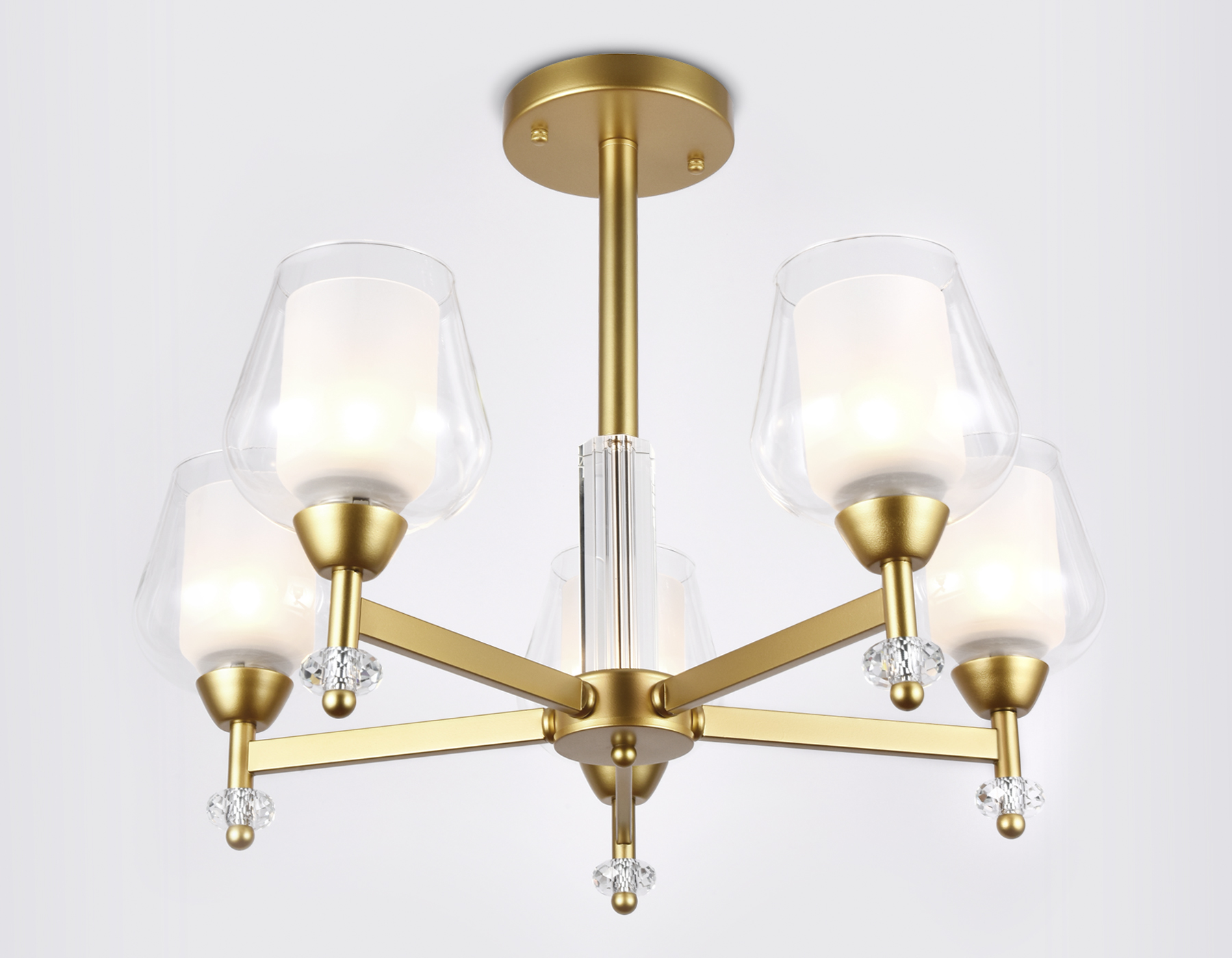 Подвесная люстра Ambrella TR3154/5 GD/CL золото/прозрачный E27/5 max 40W D630*460