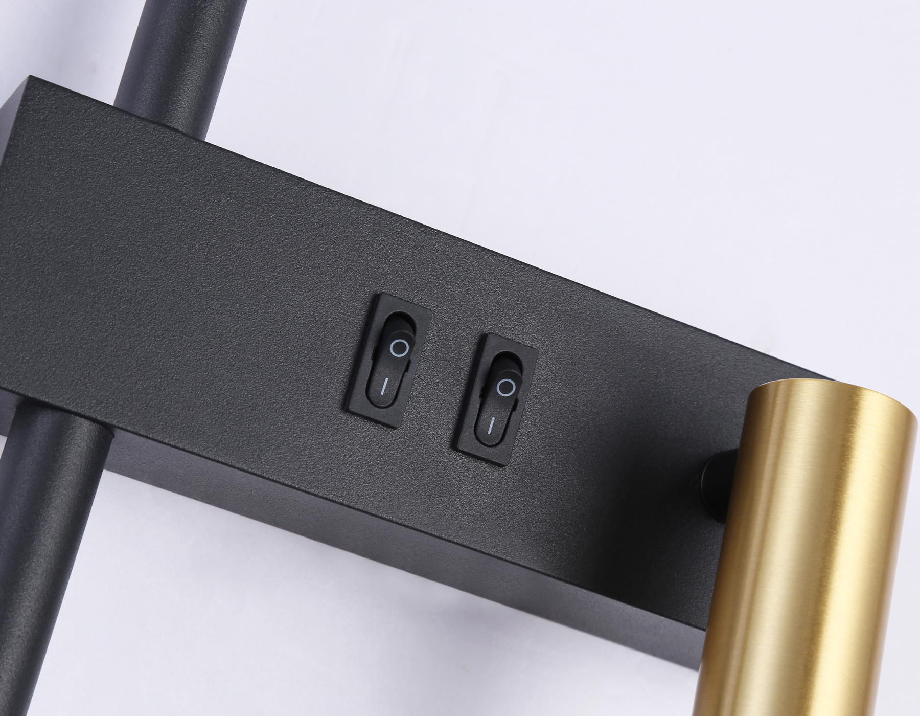 Настенный светильник Ambrella FL5209/2 BK/GD черный песок/золото LED 4200K 7W+5W 500*160*111.5