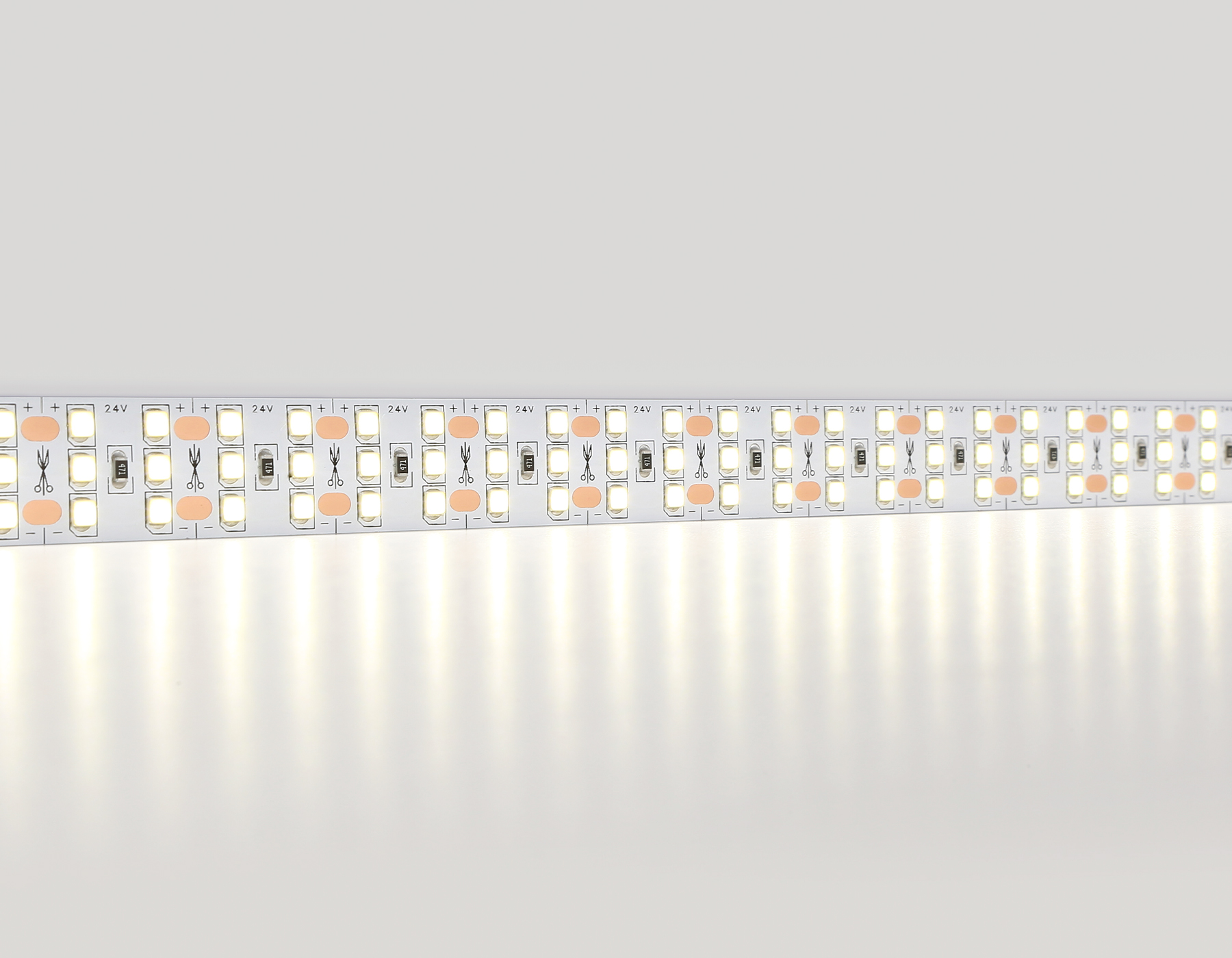GS3902 2835 324Led/ 26W m/ 24V IP20 4500K/ 5000*18*1.2mm (2 конт.)