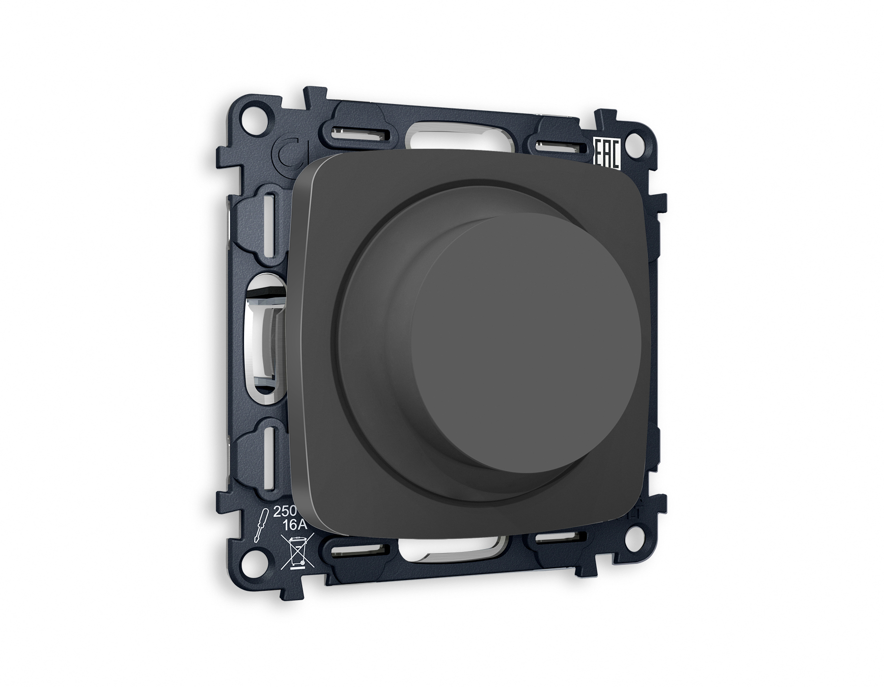 MO905510 Комплект механизма светорегулятора универсального OMEGA Графит мягкое касание 25-600W/LED 5-300W QUANT (OP9055, VM136)