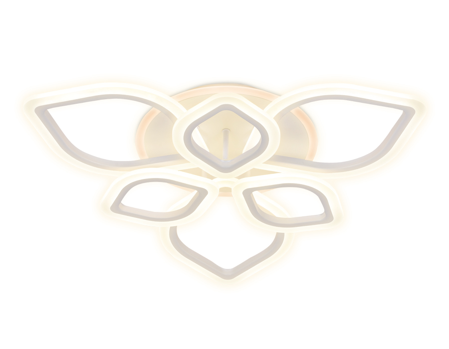 Потолочный светодиодный светильник Ambrella FA515/3+3 WH белый 126W+28W 700*700*120 (ПДУ РАДИО 2.4)