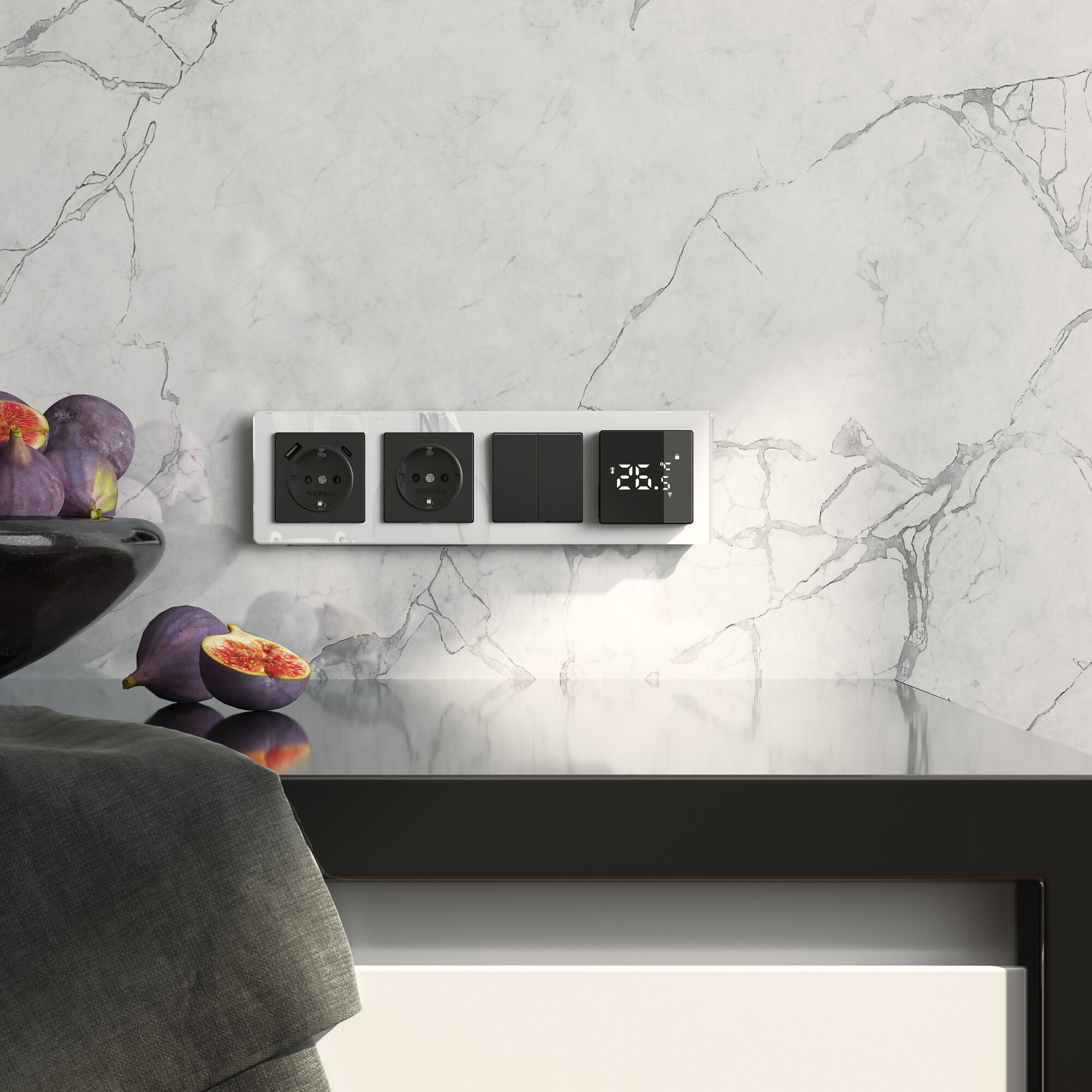 Рамка на 4 поста Werkel Acrylic  (белый) W0042701