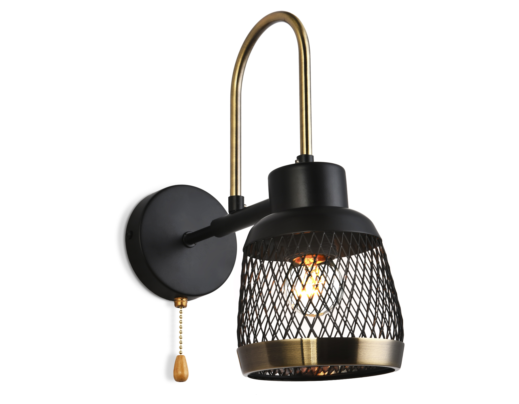 Настенный светильник Ambrella с выключателем TR8008 бронза/черный E14 max 40W 310*125*270