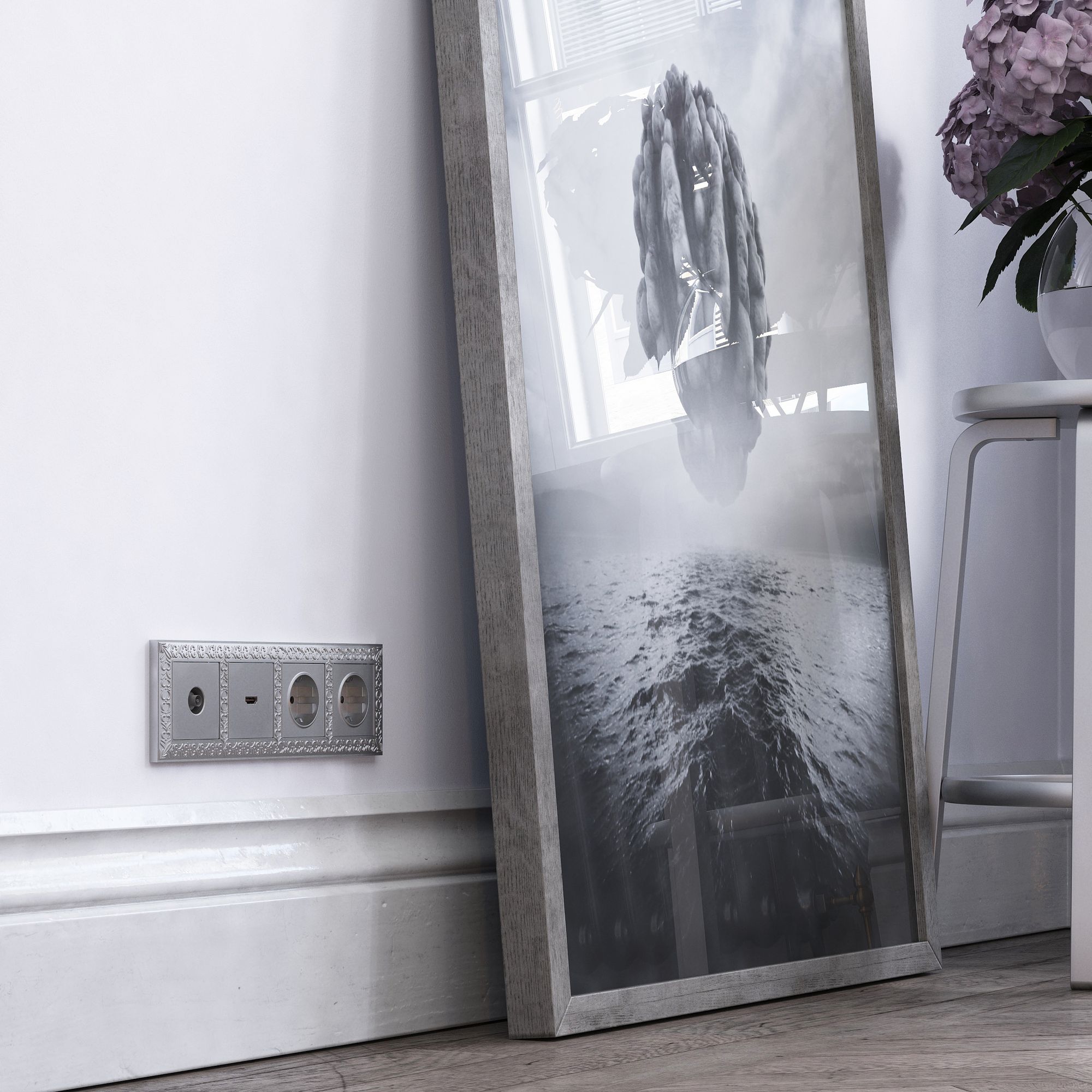 Рамка на 4 поста Werlel Antik (матовый хром) WL07-Frame-04