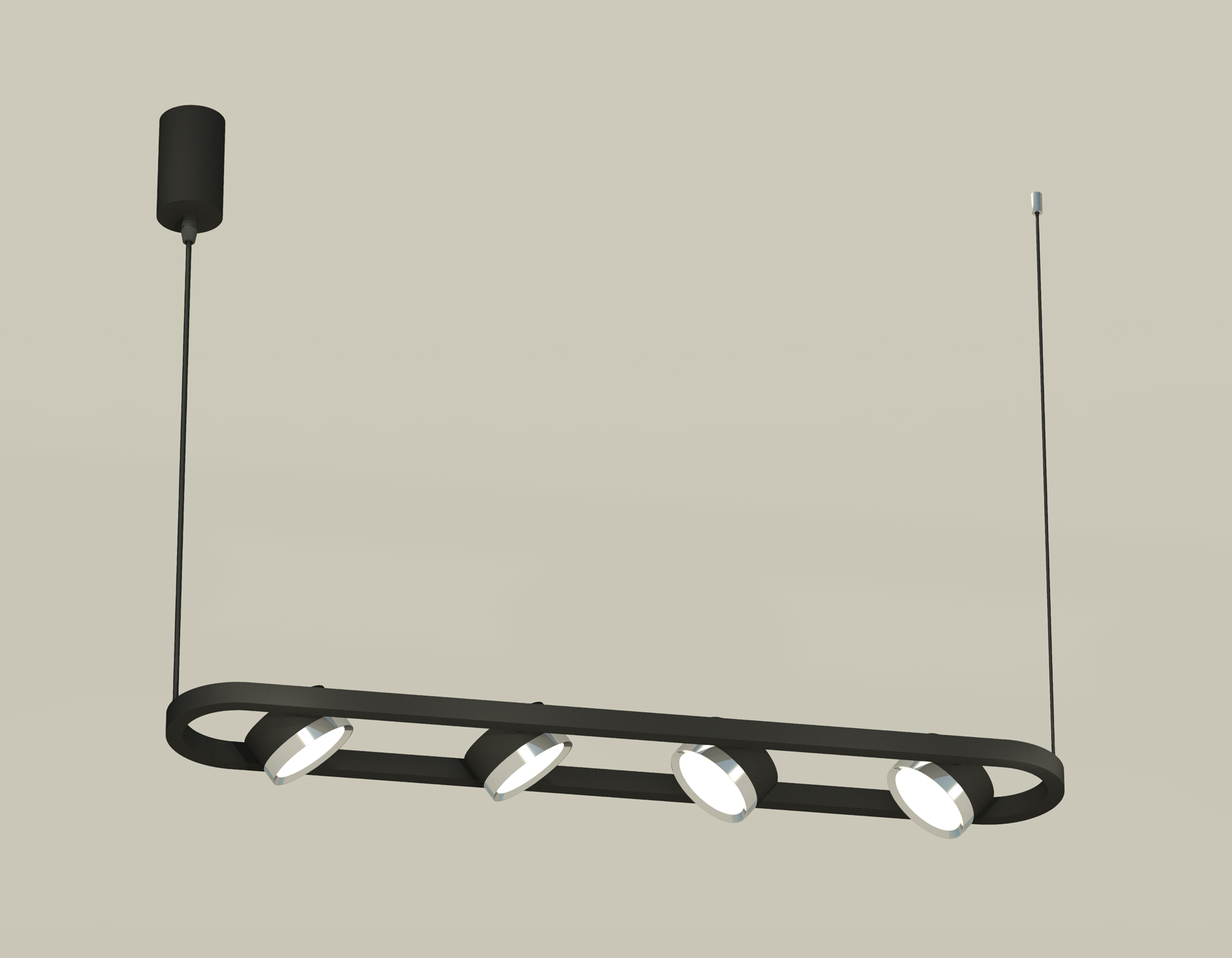 Подвесной светильтник Ambrella XB9164101/4 SBK/PSL черный песок/серебро полированное GX53 (C9164, N8118)