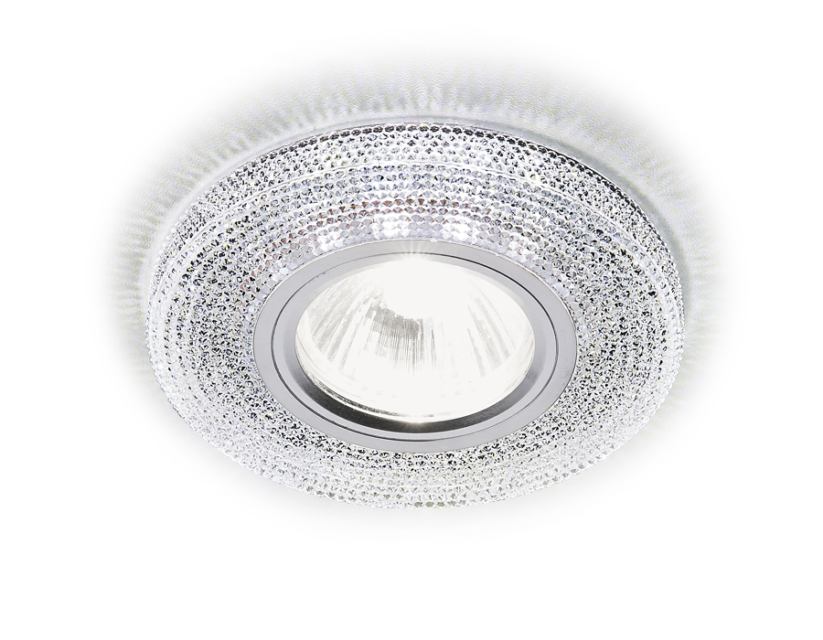 Встраиваемый светильник Ambrella S290 CH хром/прозрачный/MR16+3W(LED WHITE)